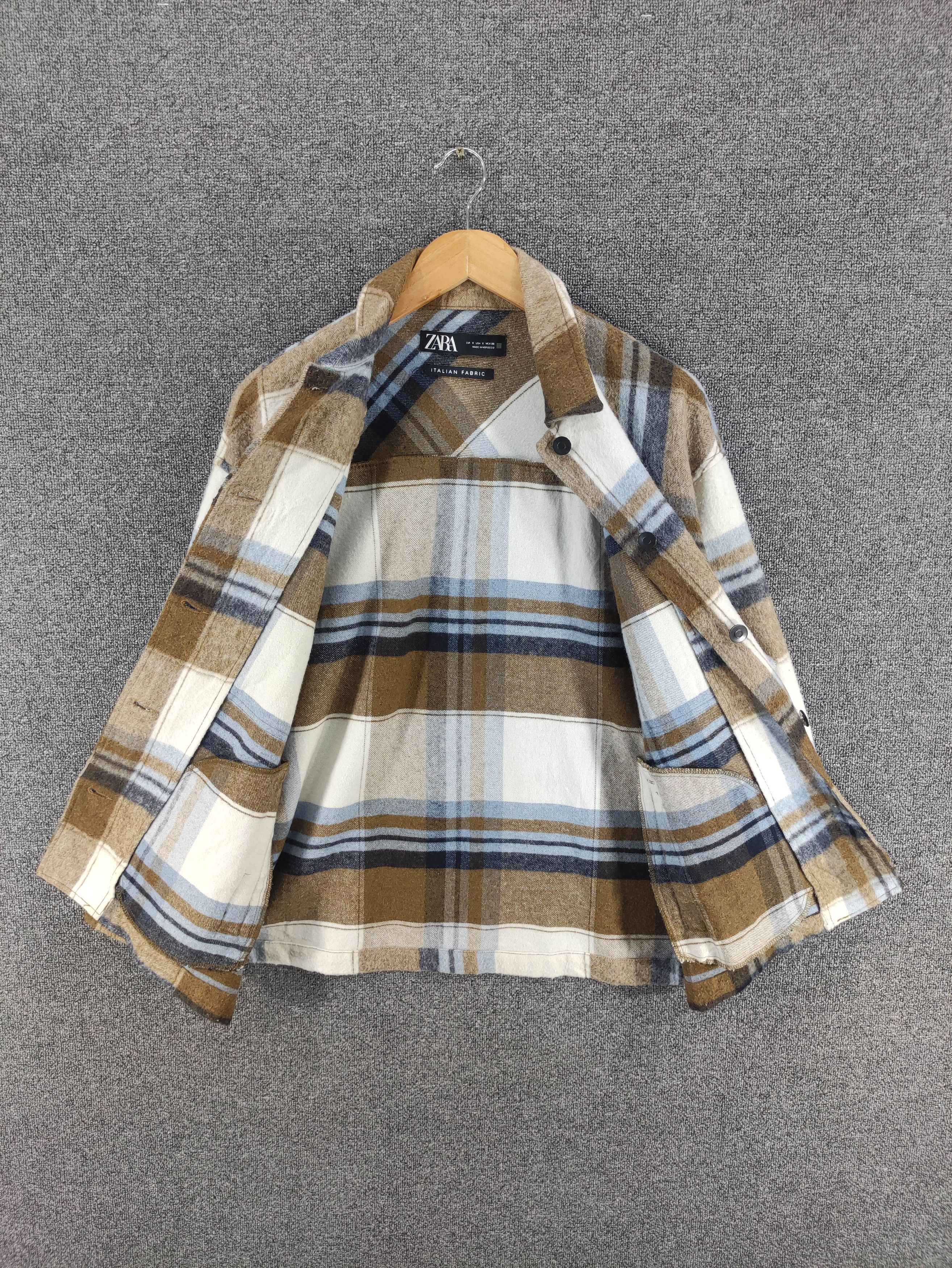 Zara Zara Wool Blend Plaid Overshirt Jacket Size XL / US 12-14 / IT 48-50 - 3 Thumbnail