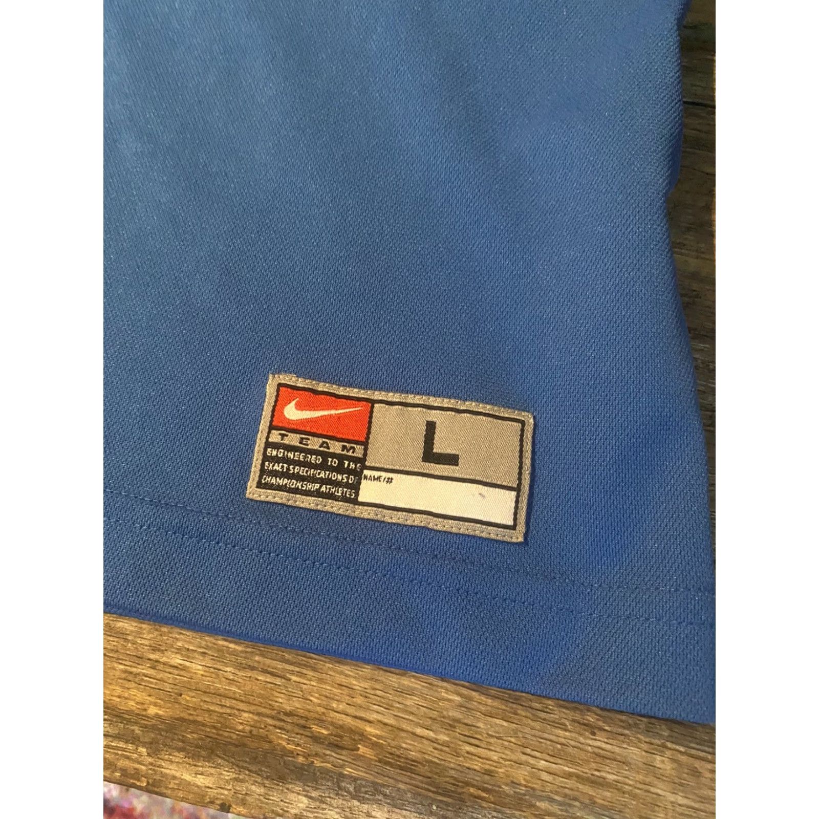 Nike VINTAGE Nike Blue Short Sleeve Soccer Jersey Women L 12-14 Sports T-Shirt Size L / US 10 / IT 46 - 3 Thumbnail