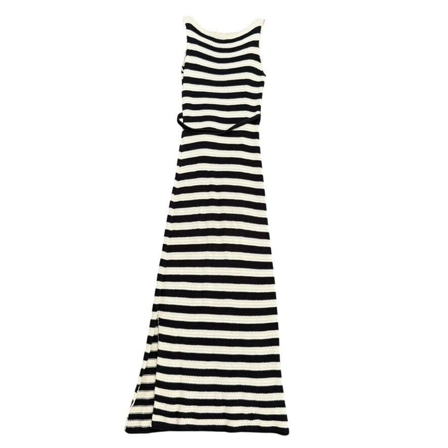 Jason Wu Jason Wu X RTR Striped Knit Dress in Black/Cream, Size S Size S / US 4 / IT 40 - 8 Thumbnail