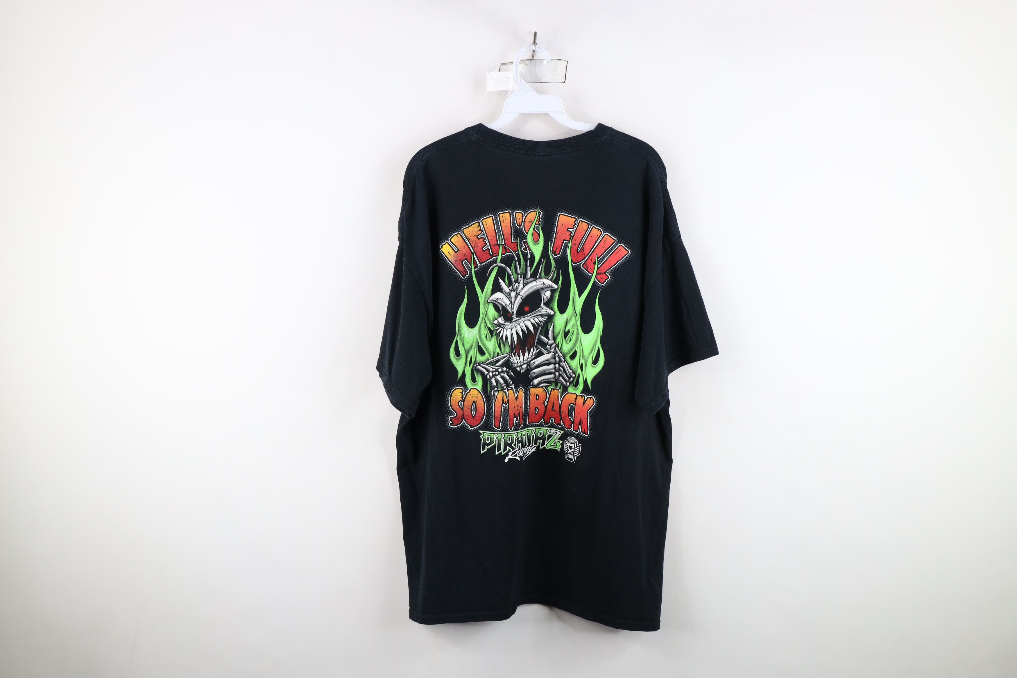 Vintage Y2K Streetwear Full I'm Back Piranaz Racing Fire T-Shirt Size US XXL / EU 58 / 5 - 14 Thumbnail