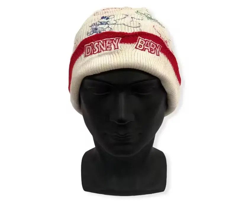 Disney × Mickey Mouse Vintage Disney Baby Mickey Mouse Cartoon Beanie Hat Size ONE SIZE - 1 Thumbnail