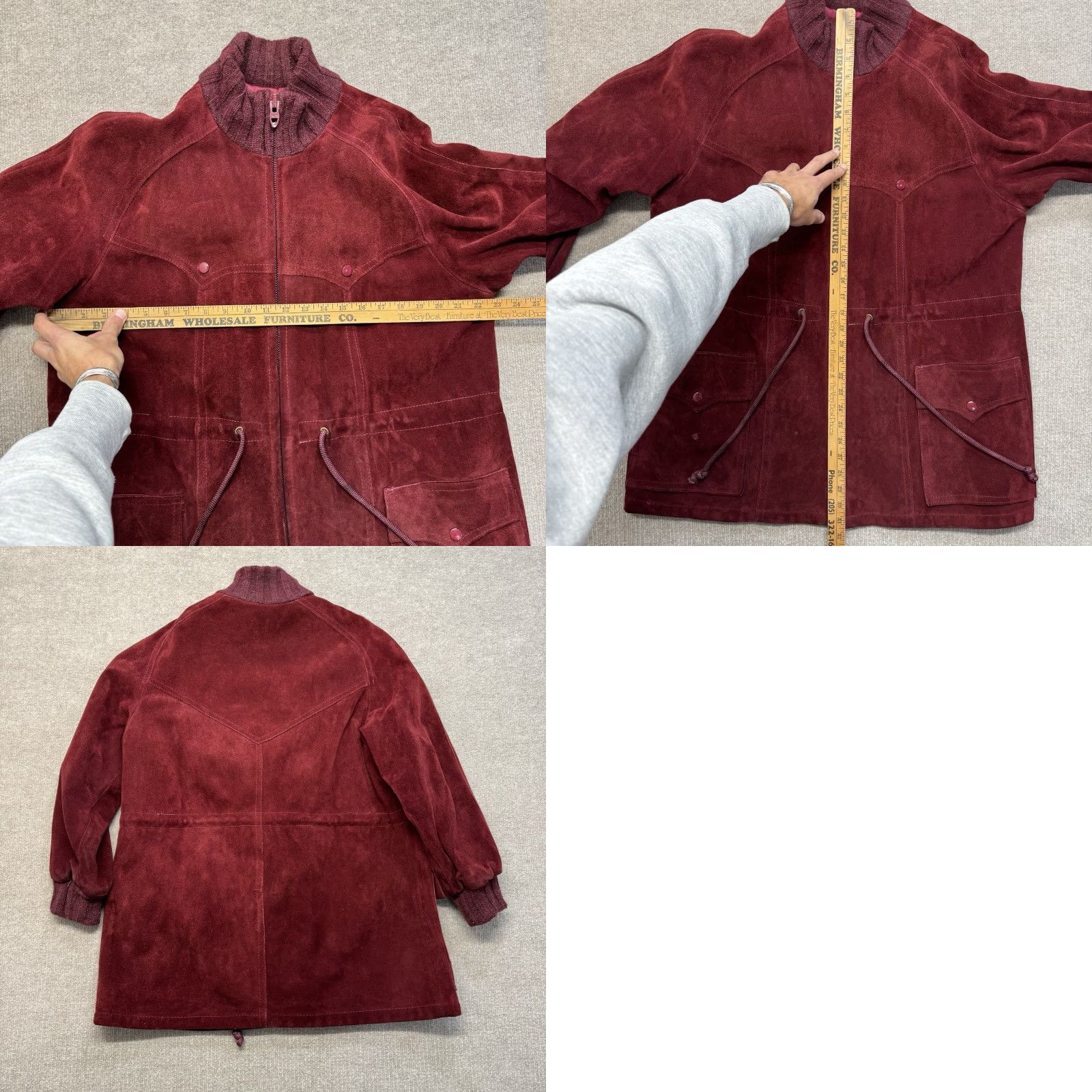 Abercrombie & Fitch VINTAGE Abercrombie And Fitch Suede Bomber Jacket Womens L Zip Up Pockets Size XXL / US 16-18 / IT 52-54 - 8 Thumbnail