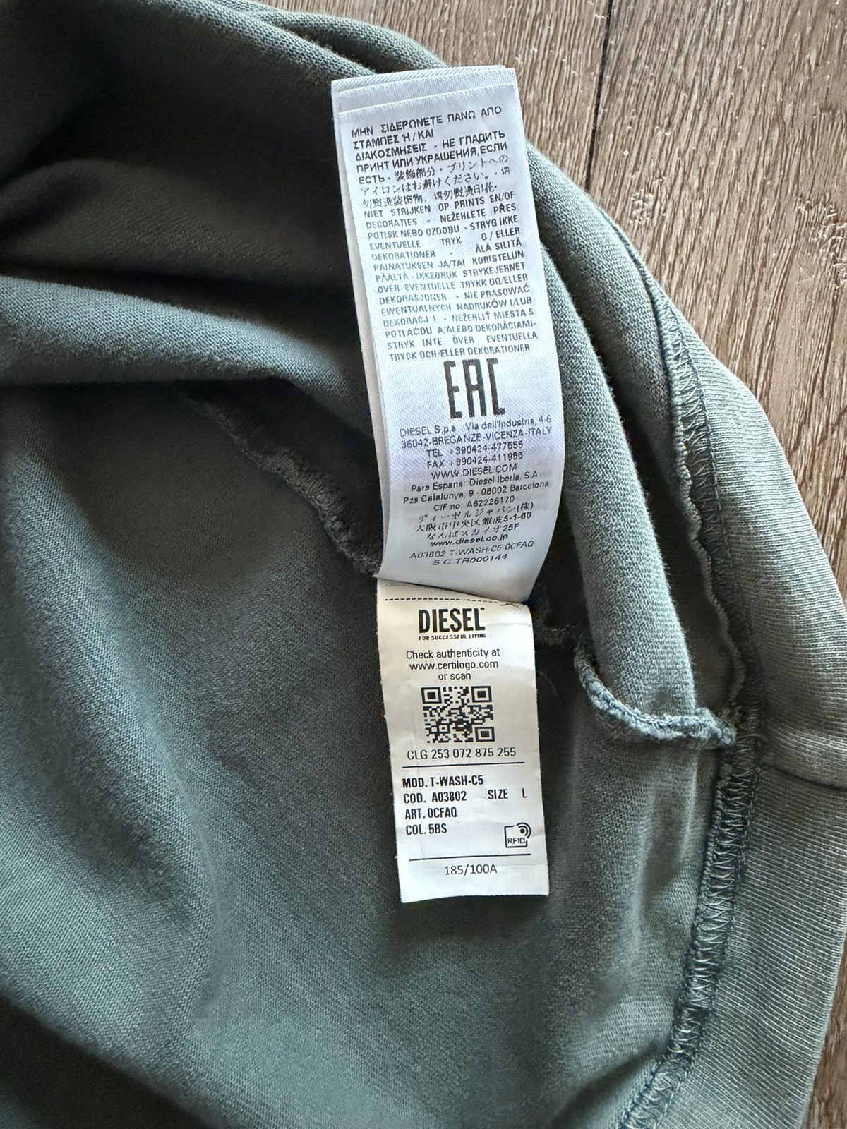 Diesel Diesel short sleeve tee Size US L / EU 52-54 / 3 - 6 Thumbnail