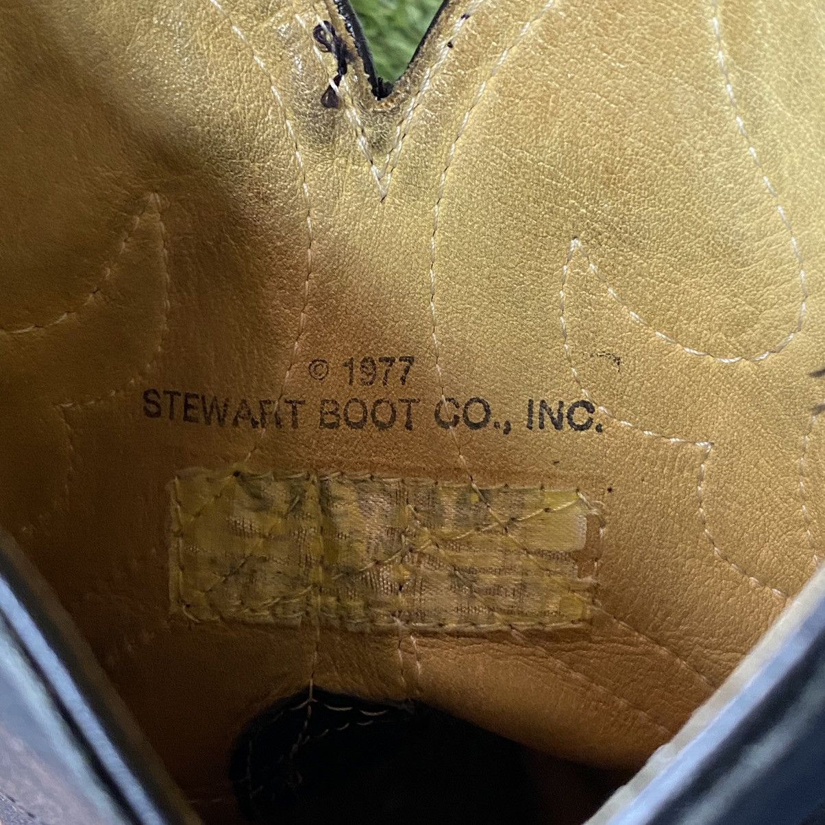 Vintage 1977 Stewart Co. Boots Hand Made in USA Cowboy Boots Size US 9 / EU 42 - 6 Thumbnail