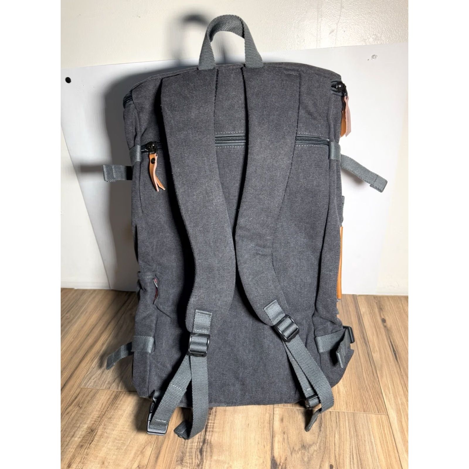 Vintage Witzman Backpack Charcoal Canvas Travel Backpack Large Men Laptop Sleeve/Protection Rucksack Duffel Bag Size ONE SIZE - 5 Thumbnail