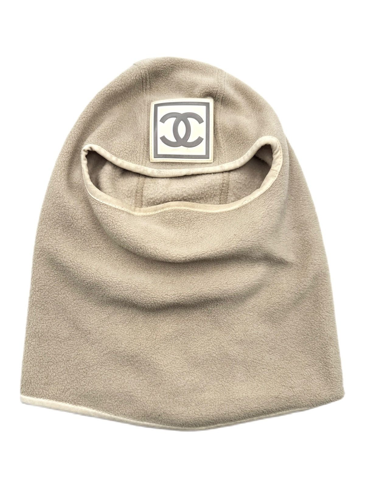 Chanel AW01 Chanel Sport CC Logo Beige Fleece Balaclava Ski Mask Size ONE SIZE - 1 Thumbnail