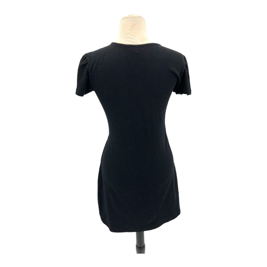 Other Abound Black Tie Front Rib Knit Dress Size Large NWOT Size L / US 10 / IT 46 - 8 Thumbnail