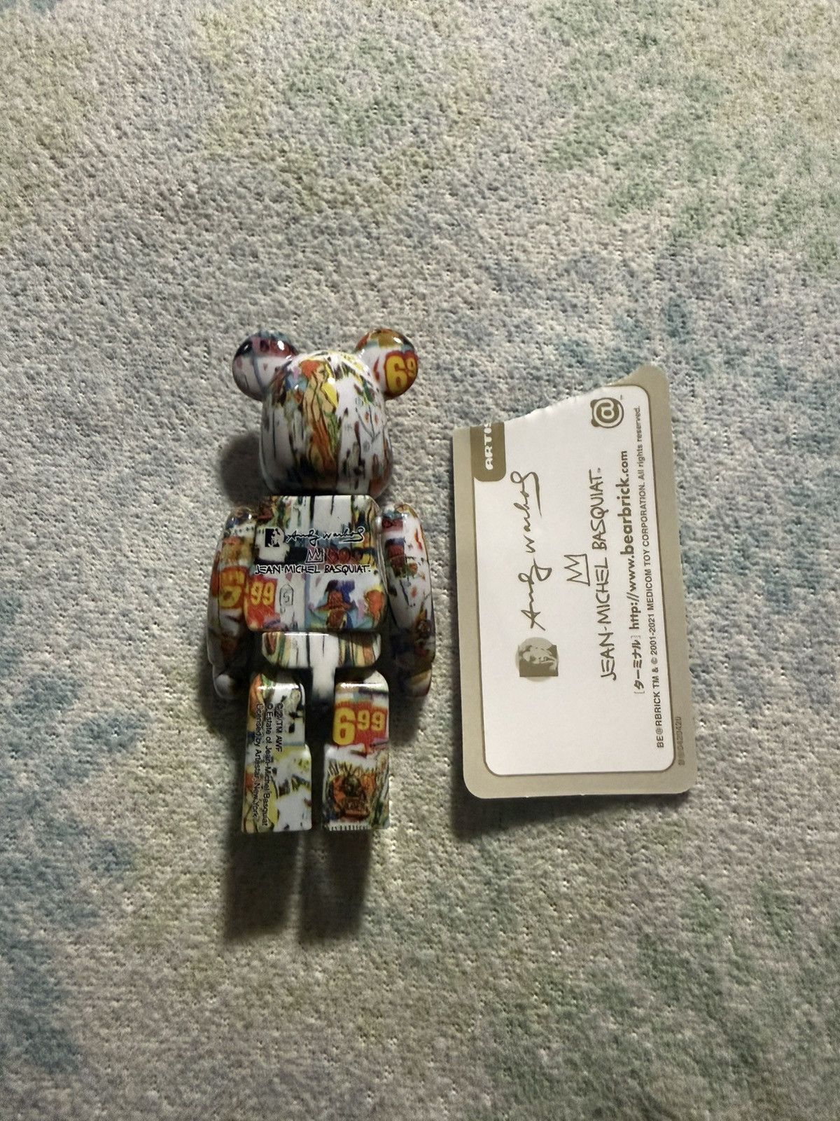 Medicom Toy Bearbrick Andy Warhol × JEAN-MICHEL BASQUIAT Size ONE SIZE - 2 Thumbnail