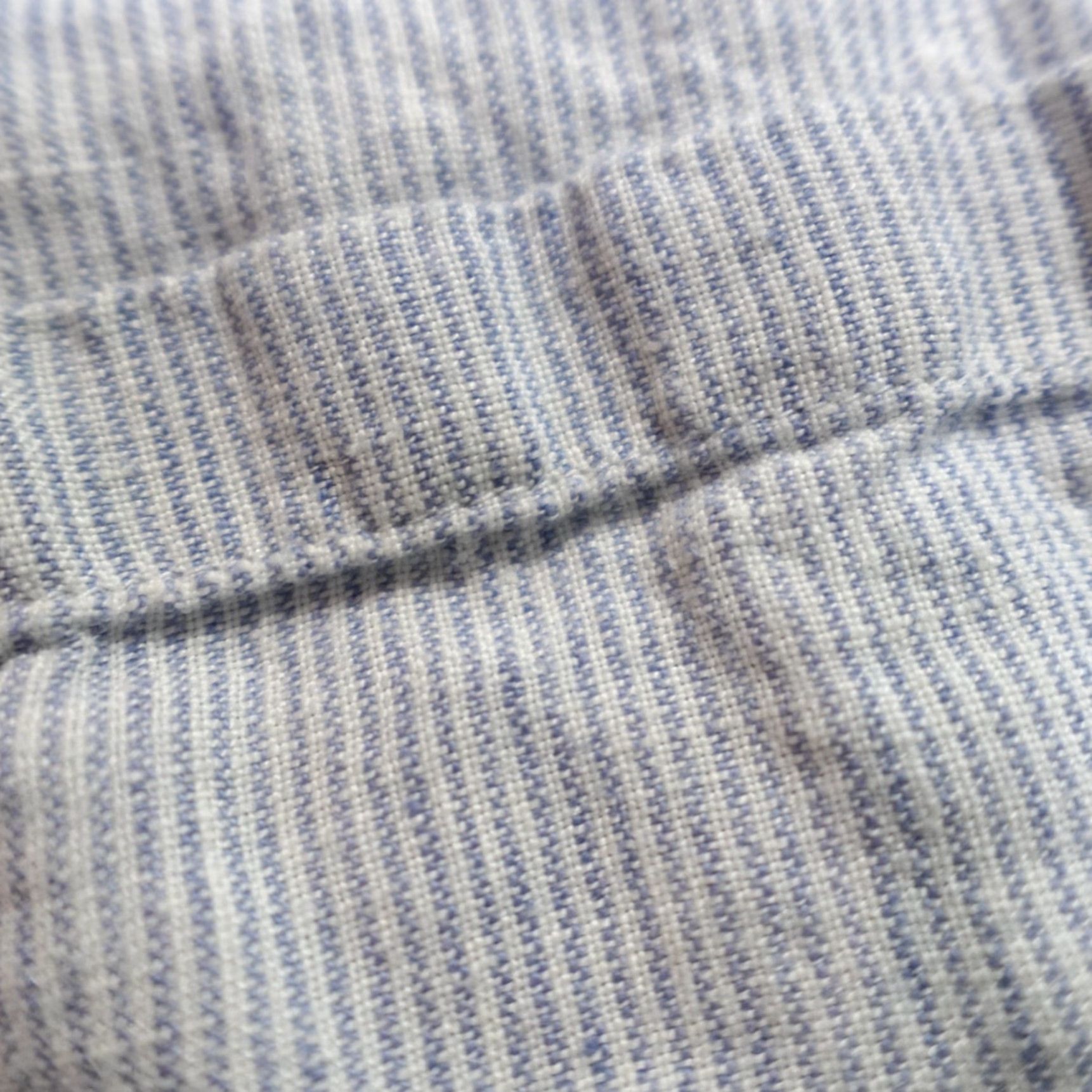 J.Crew J.Crew Mens Shirt XL Blue Hickory Stripe Linen Slim Button-Up Long Sleeve Indented Navy? Size US XL / EU 56 / 4 - 3 Thumbnail