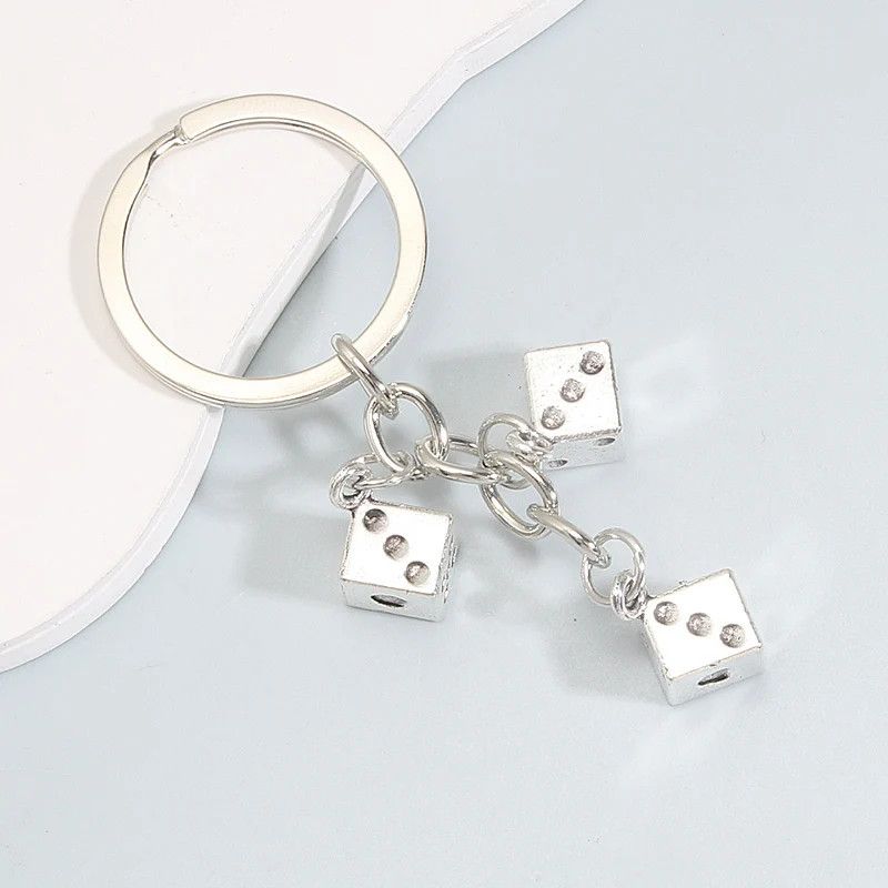 Jewelry Dice Keychain Recreation Handmade Size ONE SIZE - 2 Thumbnail