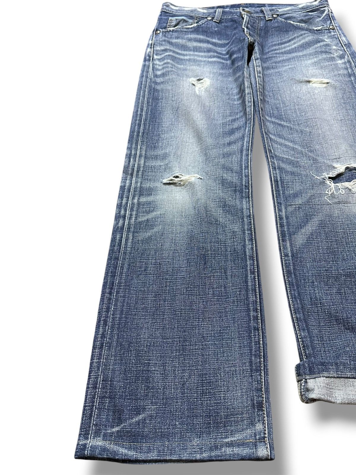 Levi's Vintage Clothing Vintage Levi’s 705-03 Selvedge Faded Whiskers Grunge Denim Size US 31 - 4 Thumbnail