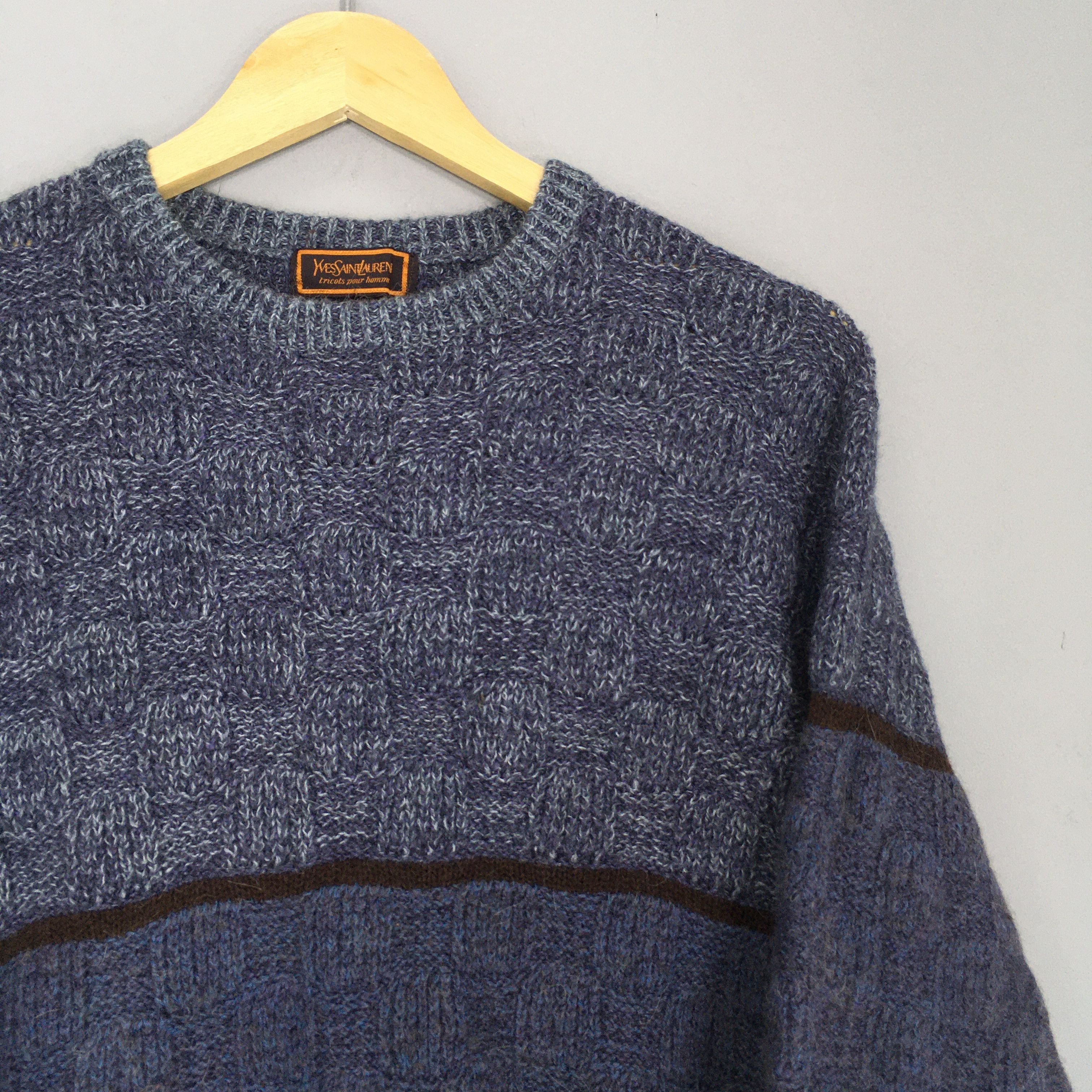 Vintage × Yves Saint Laurent Vintage Yves Saint Laurent Wool Sweater Medium Size US M / EU 48-50 / 2 - 2 Thumbnail