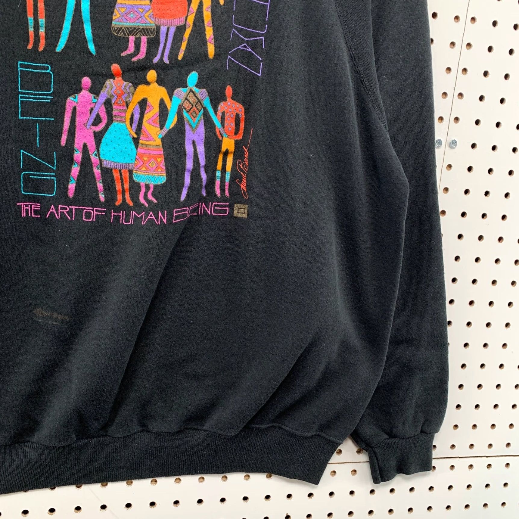 Vintage Vintage Susan Burch Made USA Art Being Human Sweatshirt Womens XL Black Size XL / US 12-14 / IT 48-50 - 6 Thumbnail