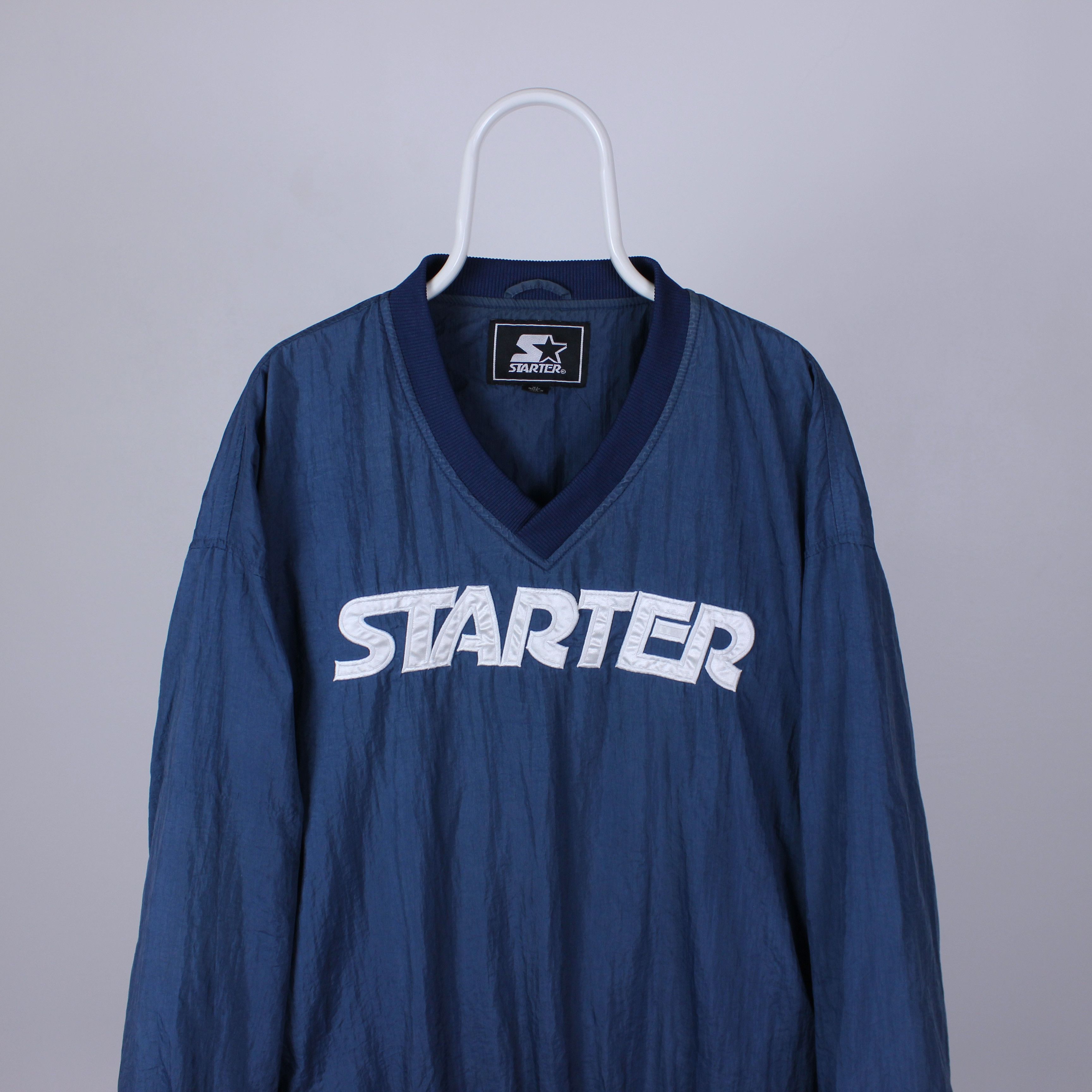 Starter Starter centr logo sweatshirt nylon L XL blue nylon Size US XL / EU 56 / 4 - 4 Thumbnail