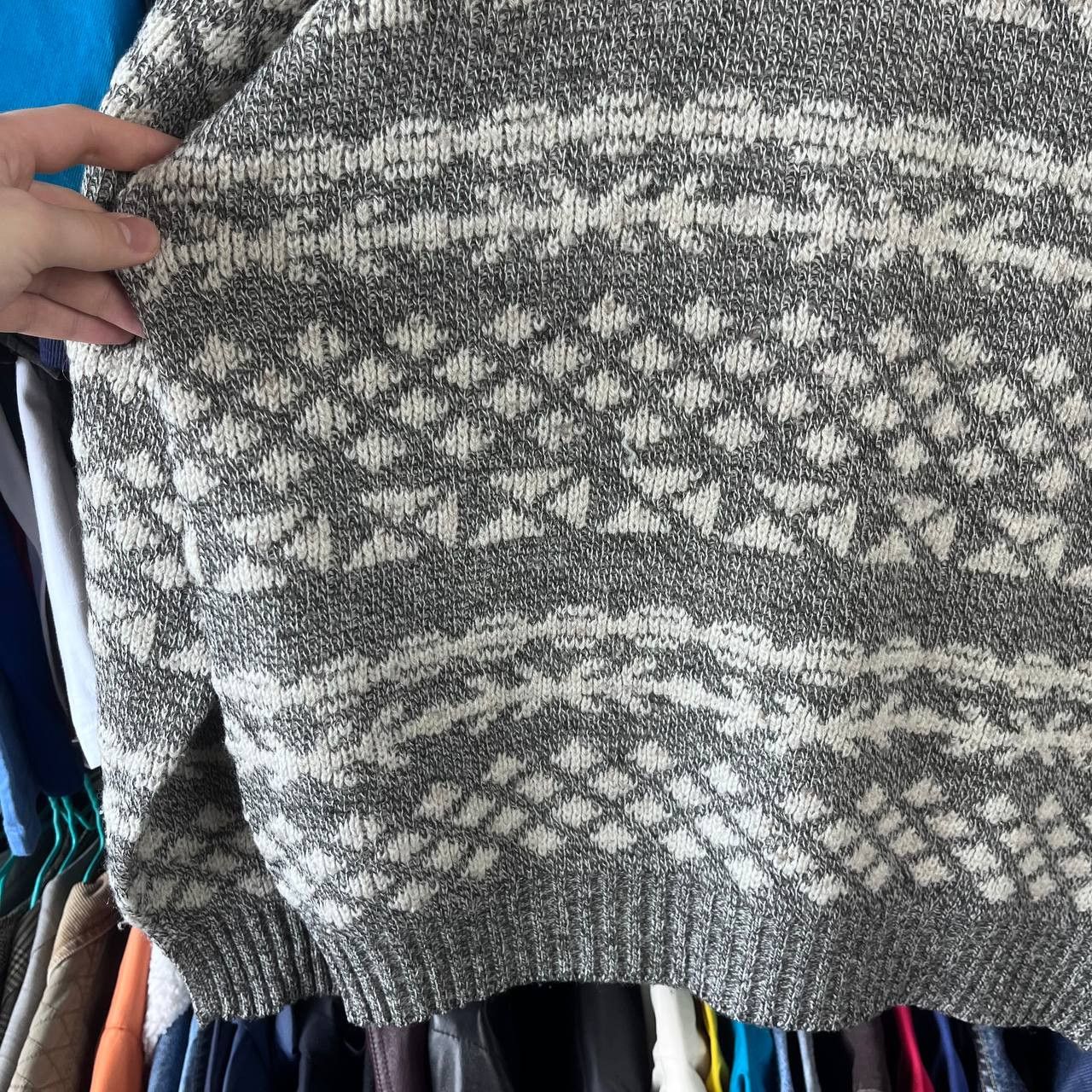 Lacoste 90s Lacoste Chemise Nordic Fair Isle Wool Knit Sweater Size US L / EU 52-54 / 3 - 9 Thumbnail
