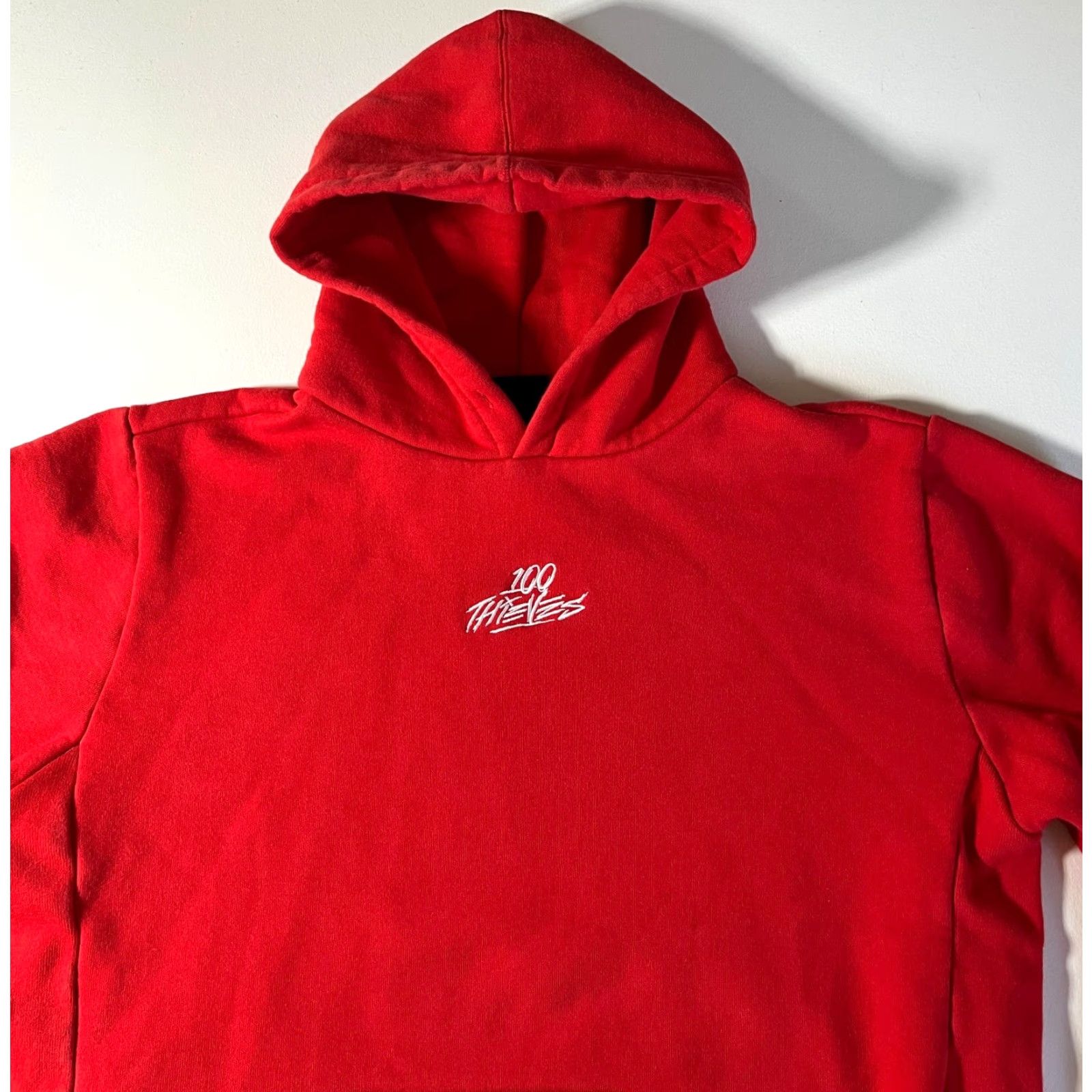 100 Thieves 100 Thieves Hoodie Mens Classic Red Regular Size M Logo Hooded Streetwear, Pullover, Fleece Cotton, 90s/City Hip Hop Theme Size US M / EU 48-50 / 2 - 7 Thumbnail