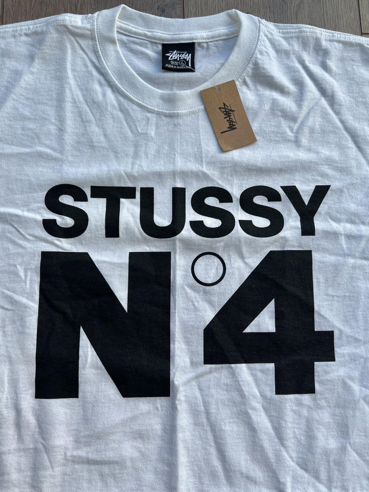 Stussy Stussy No4 Tee “White” Large Size US L / EU 52-54 / 3 - 2 Thumbnail