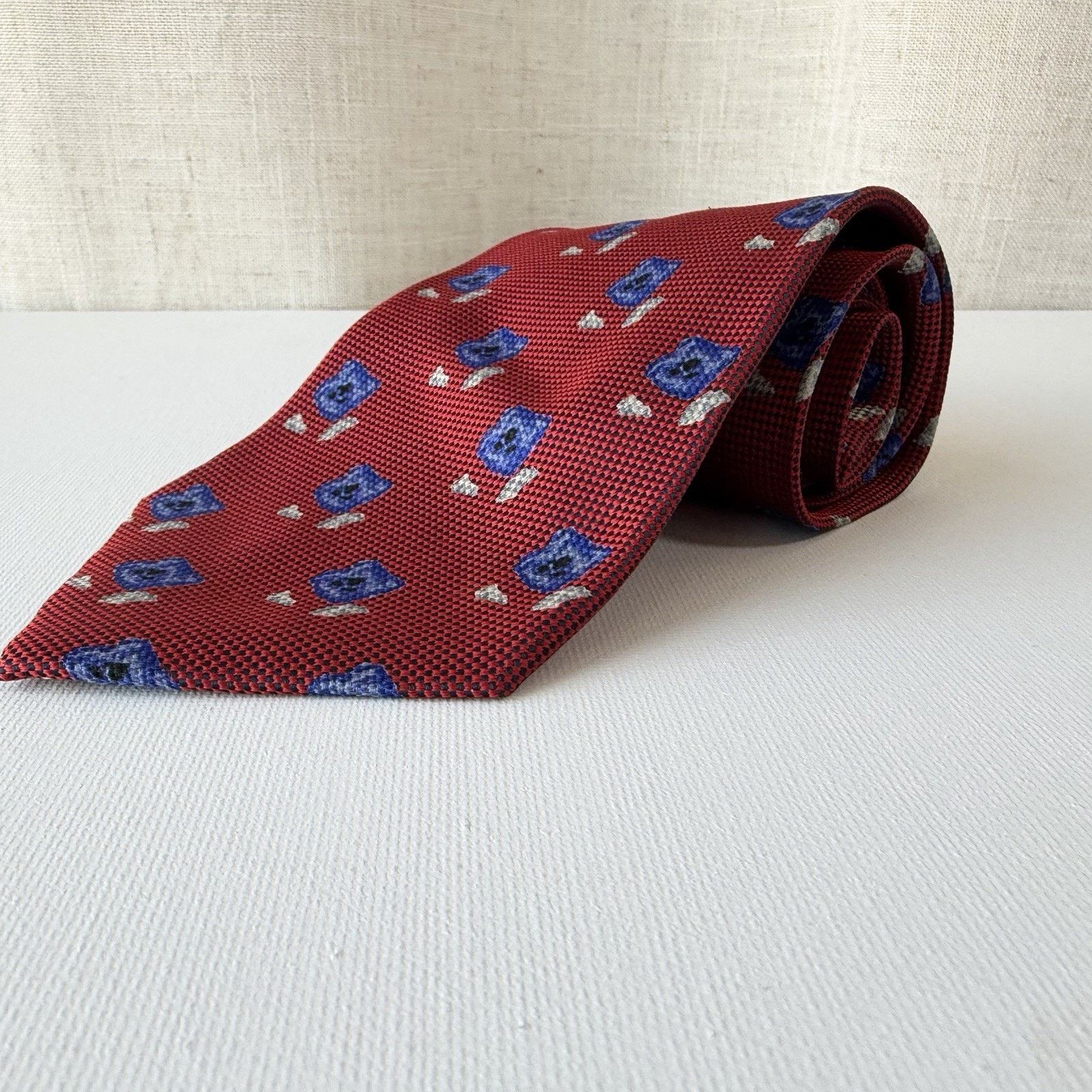 Vintage Biella Silk Tie Made in Italy for Britches of Georgetown VTG Size ONE SIZE - 13 Thumbnail