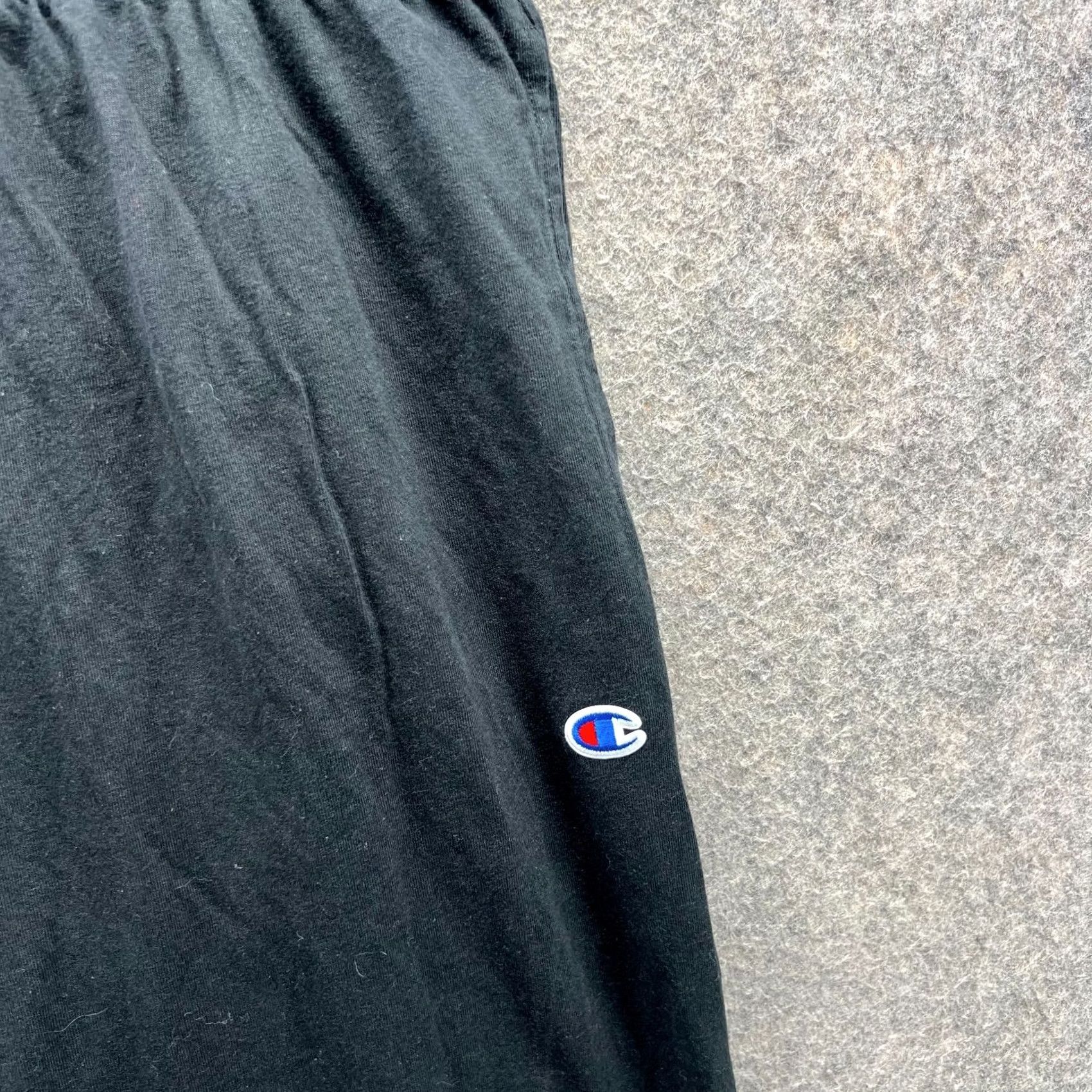 Champion VINTAGE Champion Sweatpants Mens Large Black Athletic Elastic Waist Fleece Logo 90s Size US 33 - 5 Thumbnail