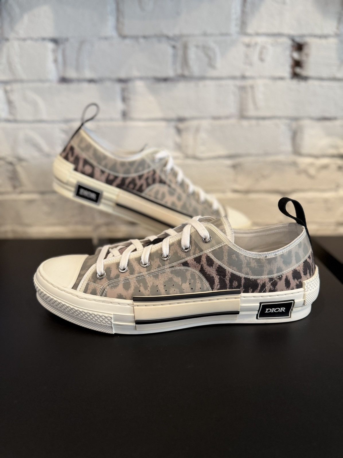 Dior Dior B23 Low Leopard Print Clean NB Size 44 Size US 12 / EU 45 - 1 Thumbnail