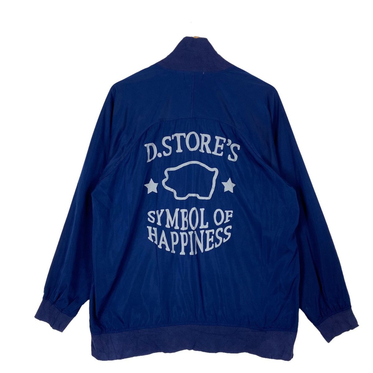 image of Drug Store Symbol Of Happines Big Logo Zipper Jacket in Blue, Men's (Size Large)
