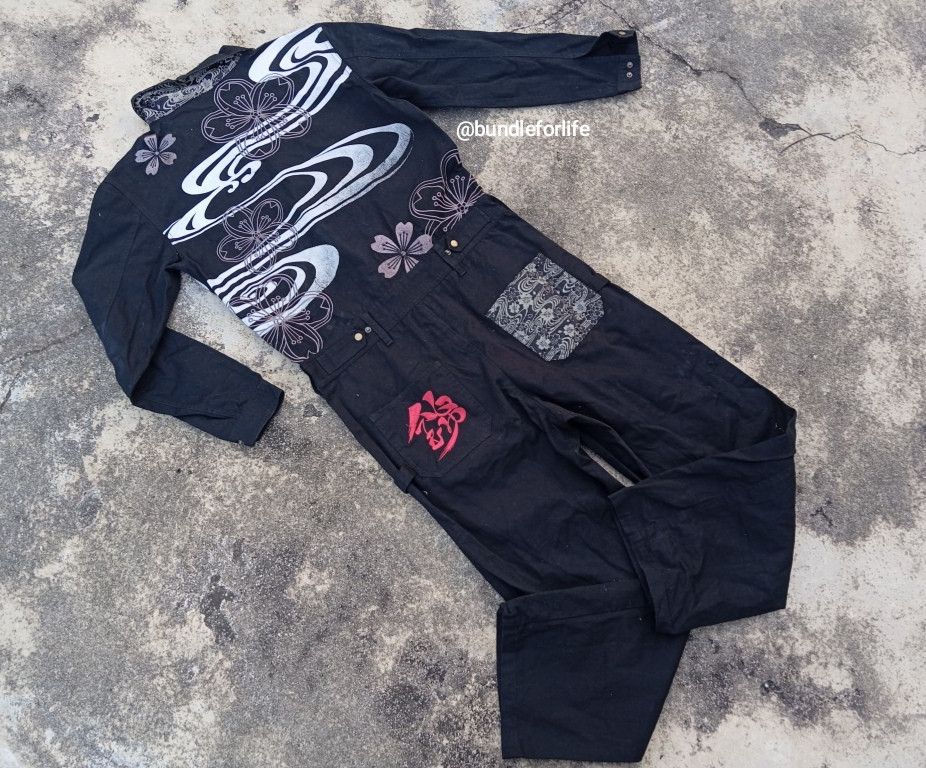 Japanese Brand Sukajan Workwear 💮 Coverall Embroidery 🪡🧵 Size US 32 / EU 48 - 3 Thumbnail