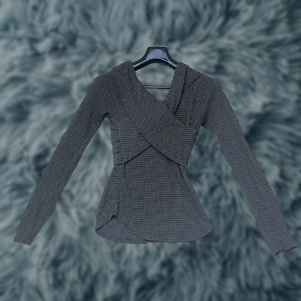 Free People Free People Blouse Long Sleeve V-Neck Jersey Top Women M Brown Belle Size M / US 6-8 / IT 42-44 - 1 Thumbnail