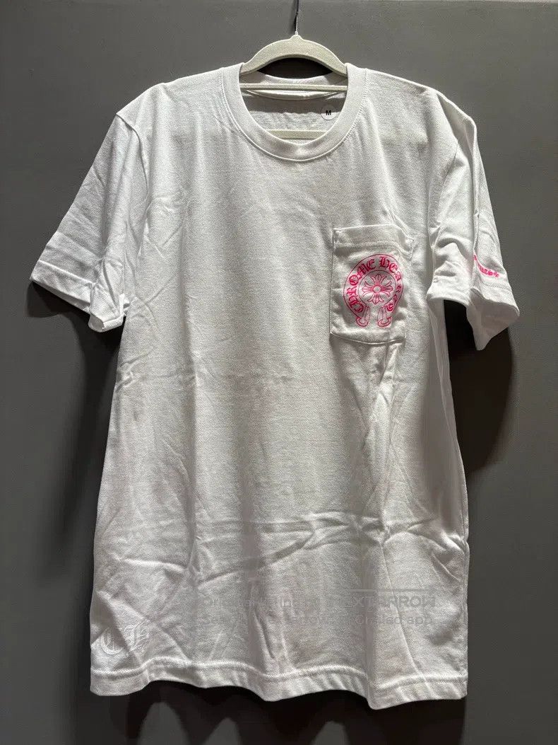 Chrome Hearts CHROME HEARTS Size M Pink horseshoe white short sleeves Size US M / EU 48-50 / 2 - 2 Thumbnail