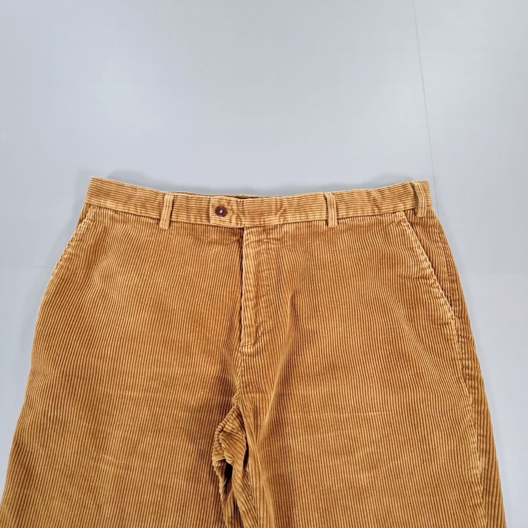 Charles Tyrwhitt Charles Tyrwhitt Mens Corduroy Trousers Brown W40 L32 Classic Pants Casual Straight Pocket Men Size US 40 / EU 56 - 2 Thumbnail