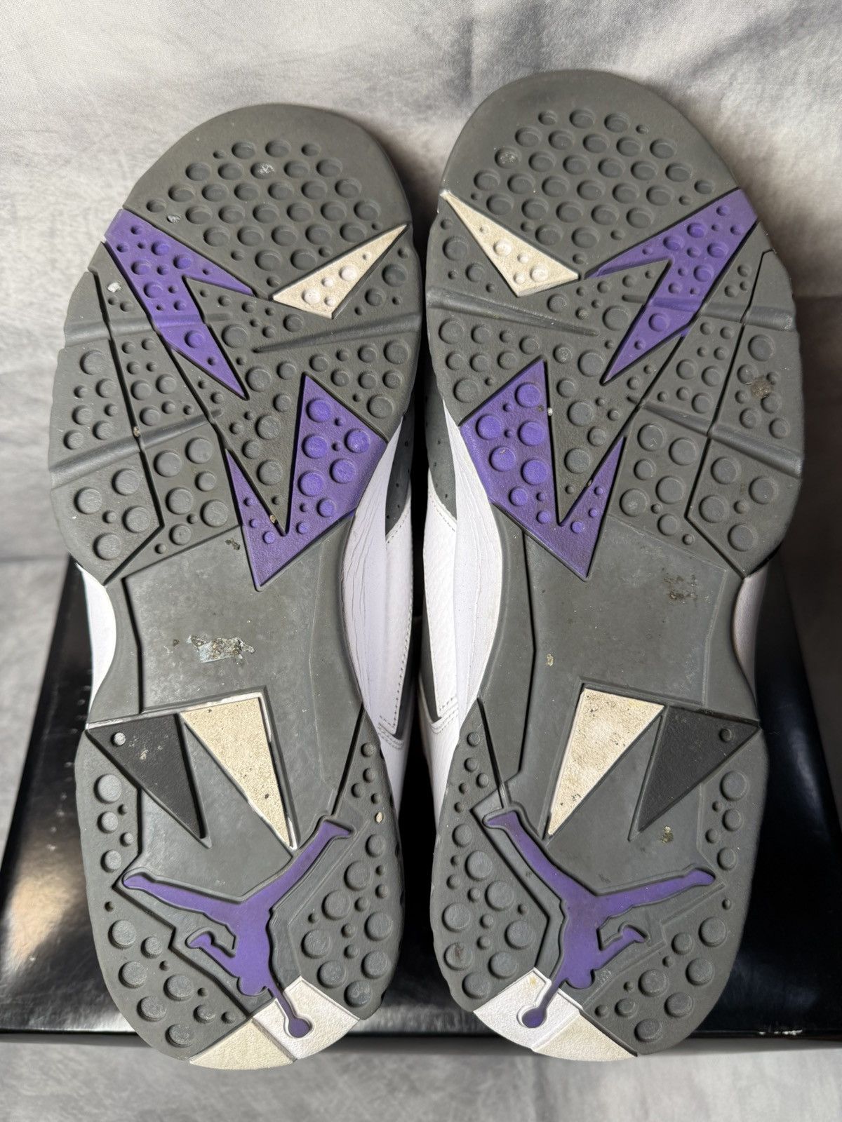 Jordan Brand × Nike Air Jordan 7 Retro Men's White/Gray/Purple Size US 13 / EU 46 - 5 Thumbnail