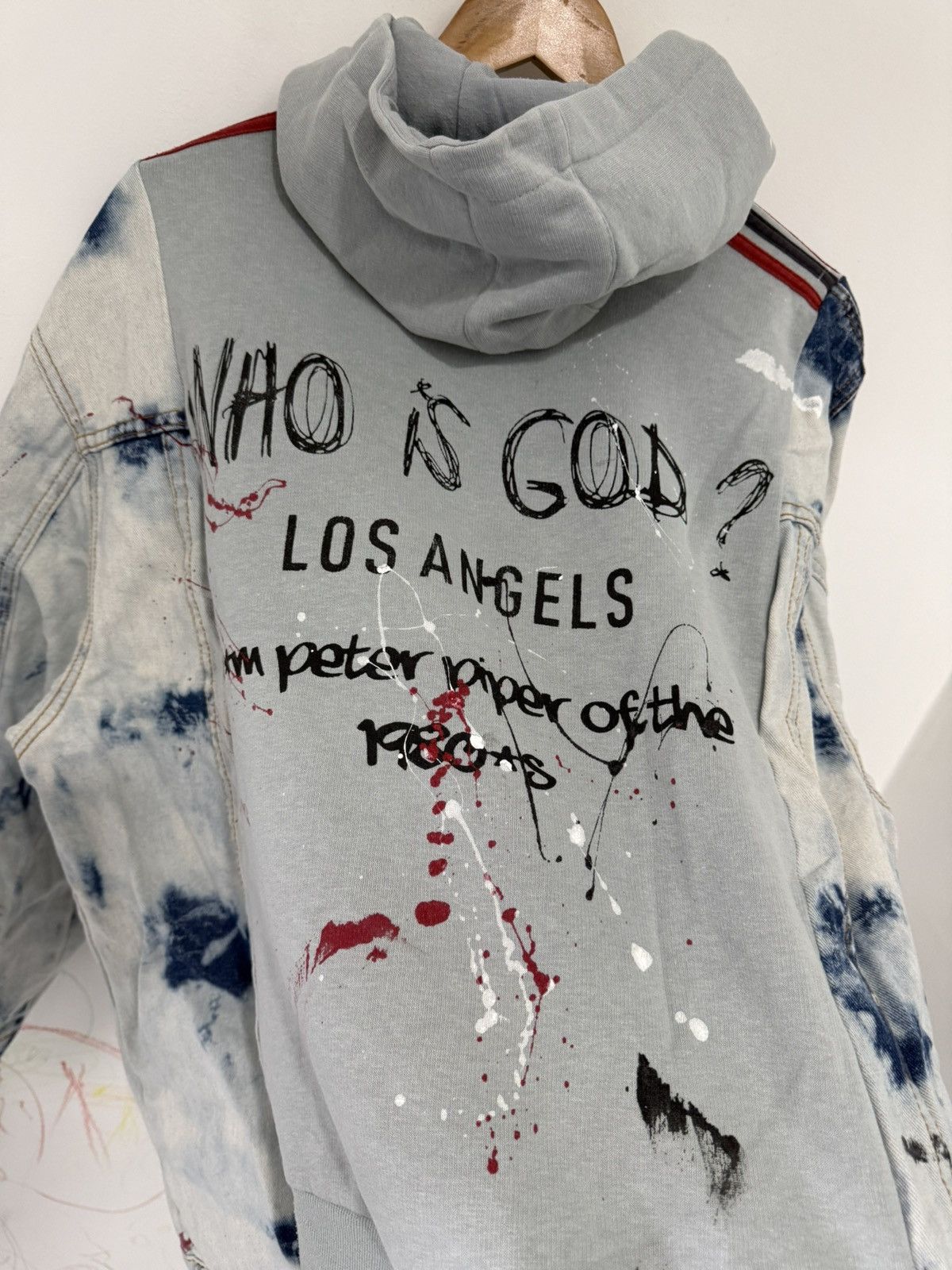Adidas Reworked Custom Adidas Denim Jacket Hoodie Size US XL / EU 56 / 4 - 9 Thumbnail