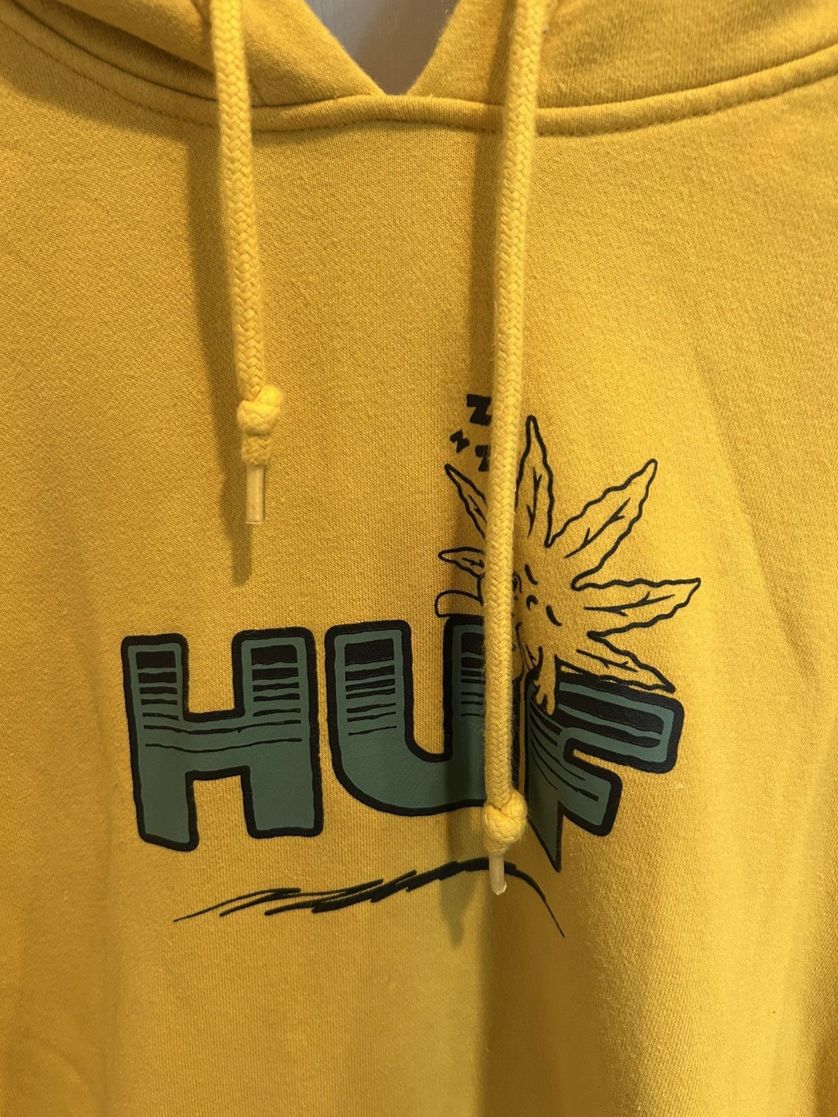 Huf HUF weed leaf yellow hoodie Size US XL / EU 56 / 4 - 2 Thumbnail
