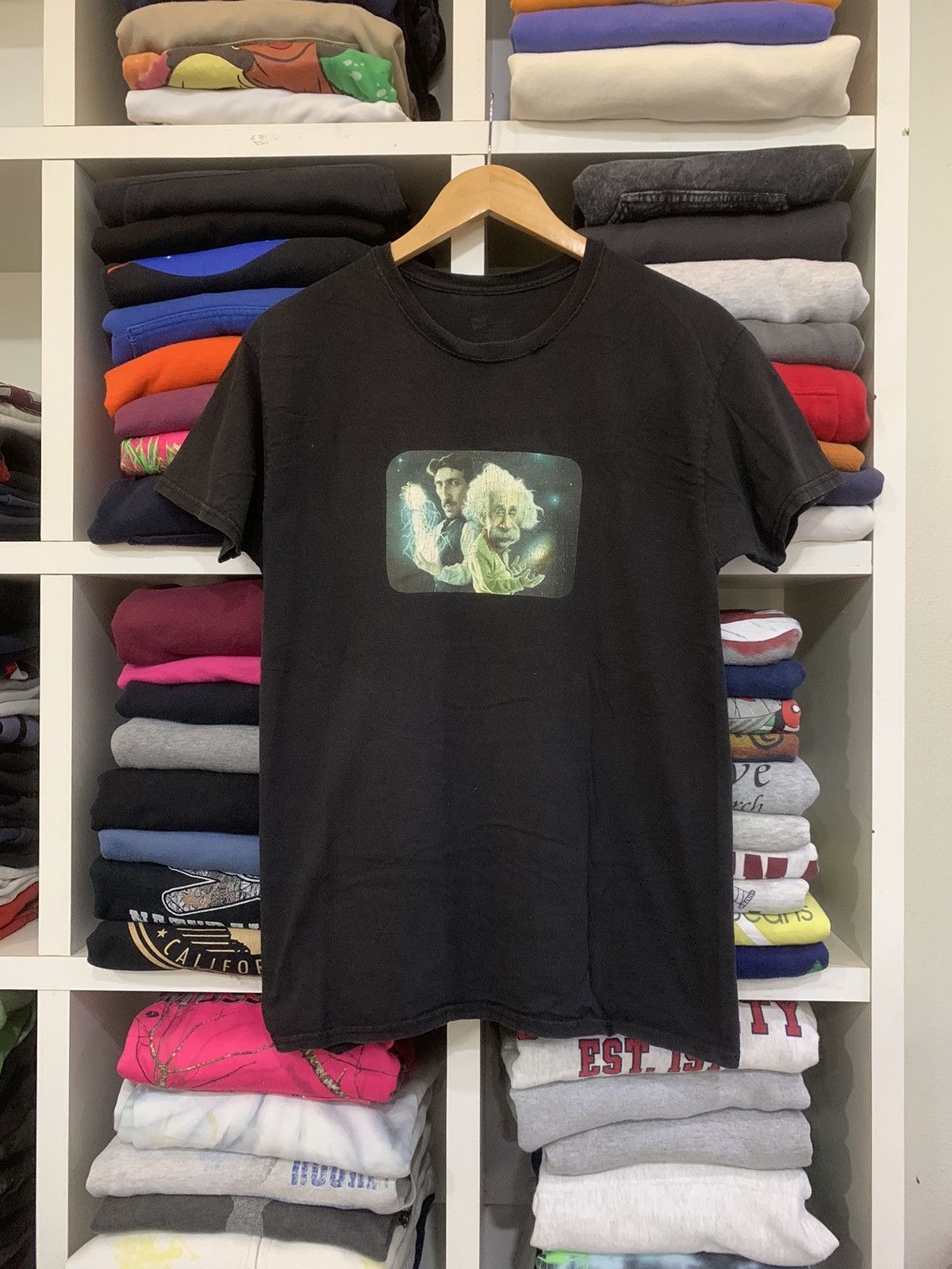 Vintage Vintage Albert Einstein & Nikola Tesla T-Shirt Size US M / EU 48-50 / 2 - 3 Thumbnail