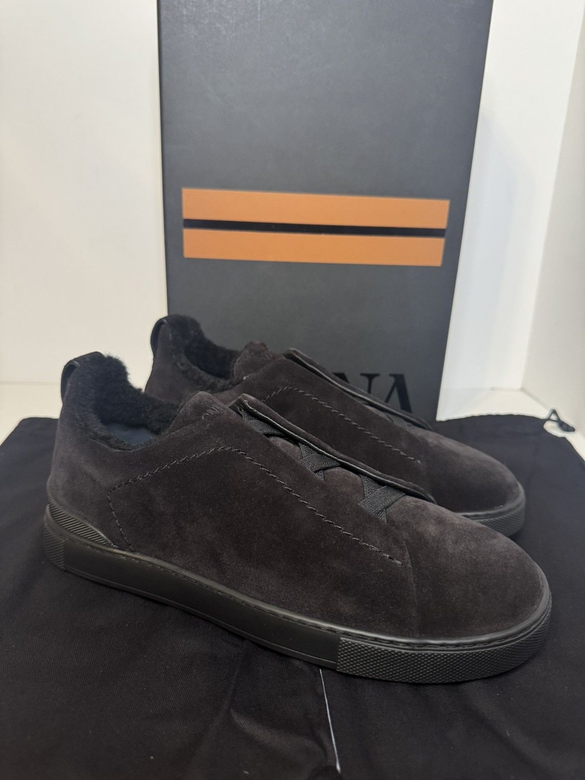 スニーカー Z Zegna LHSOY S4667Z FGG Sneakers Beige Ermenegildo Zegna Zegna Triple Stitch Light Beige Suede Low