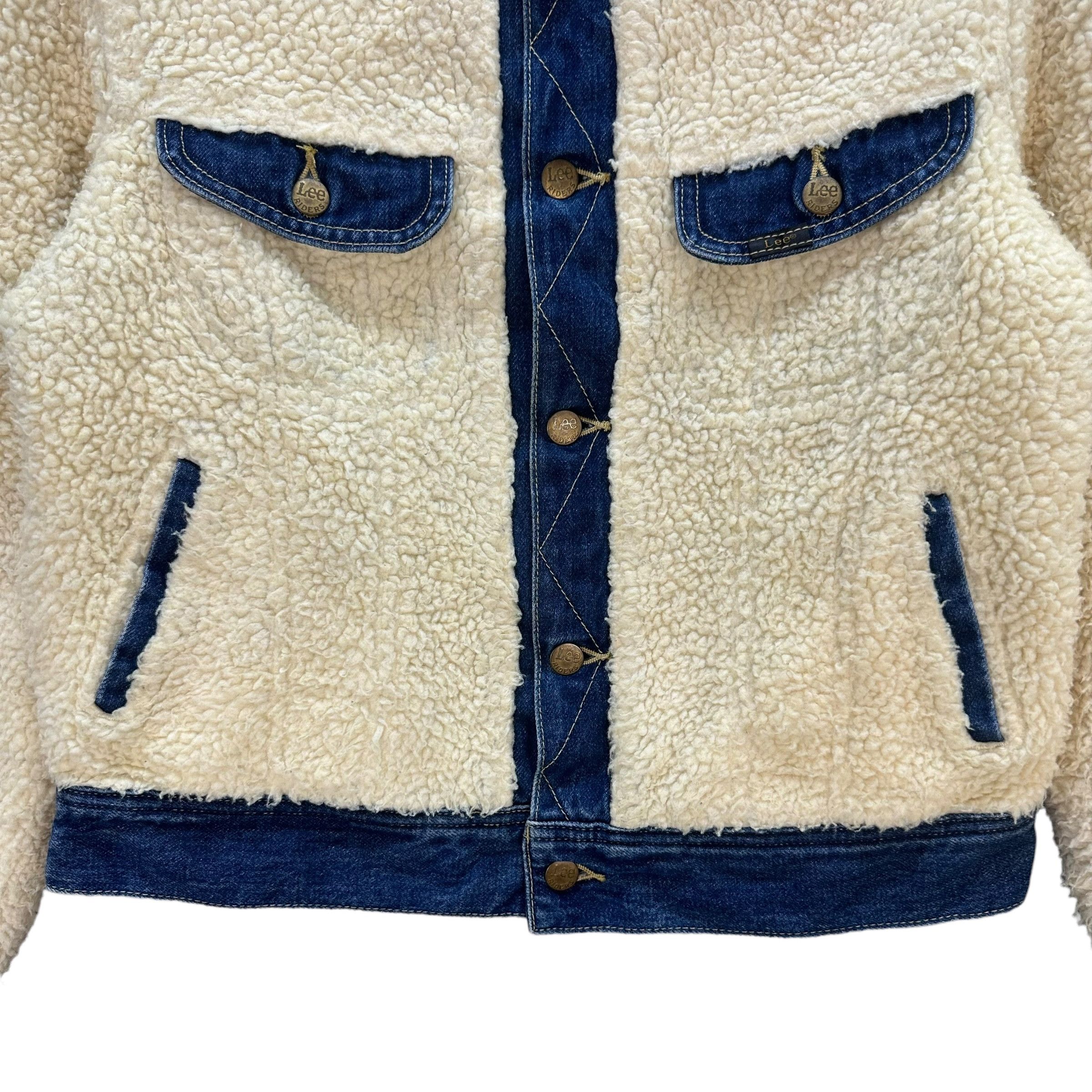 Lee Lee X E Hyphen World Gallery Sherpa Denim Jacket #A27-0628 Size M / US 6-8 / IT 42-44 - 3 Thumbnail