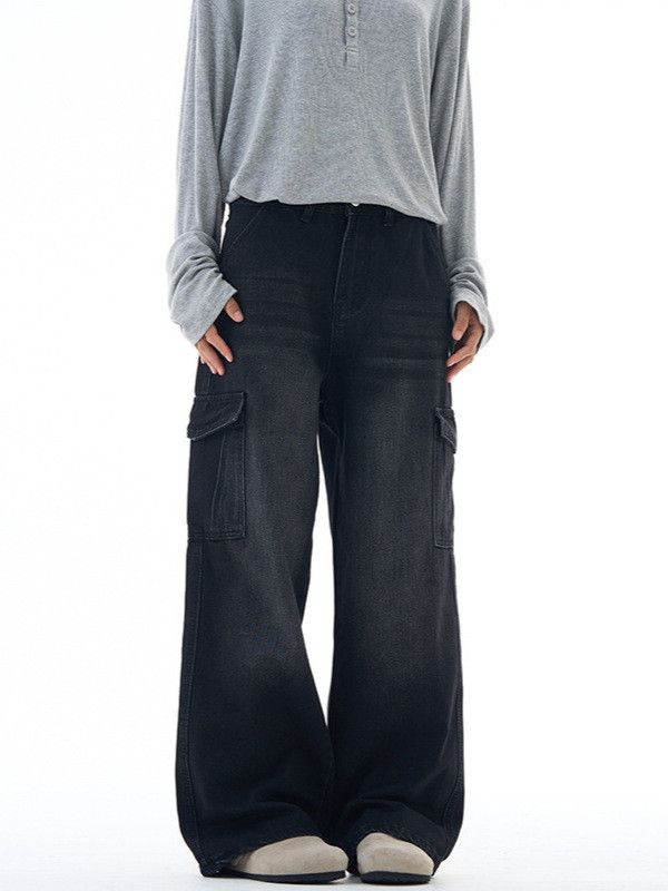 Japanese Brand Retro street multi-pocket patchwork distressed work jeans Size US 32 / EU 48 - 2 Thumbnail