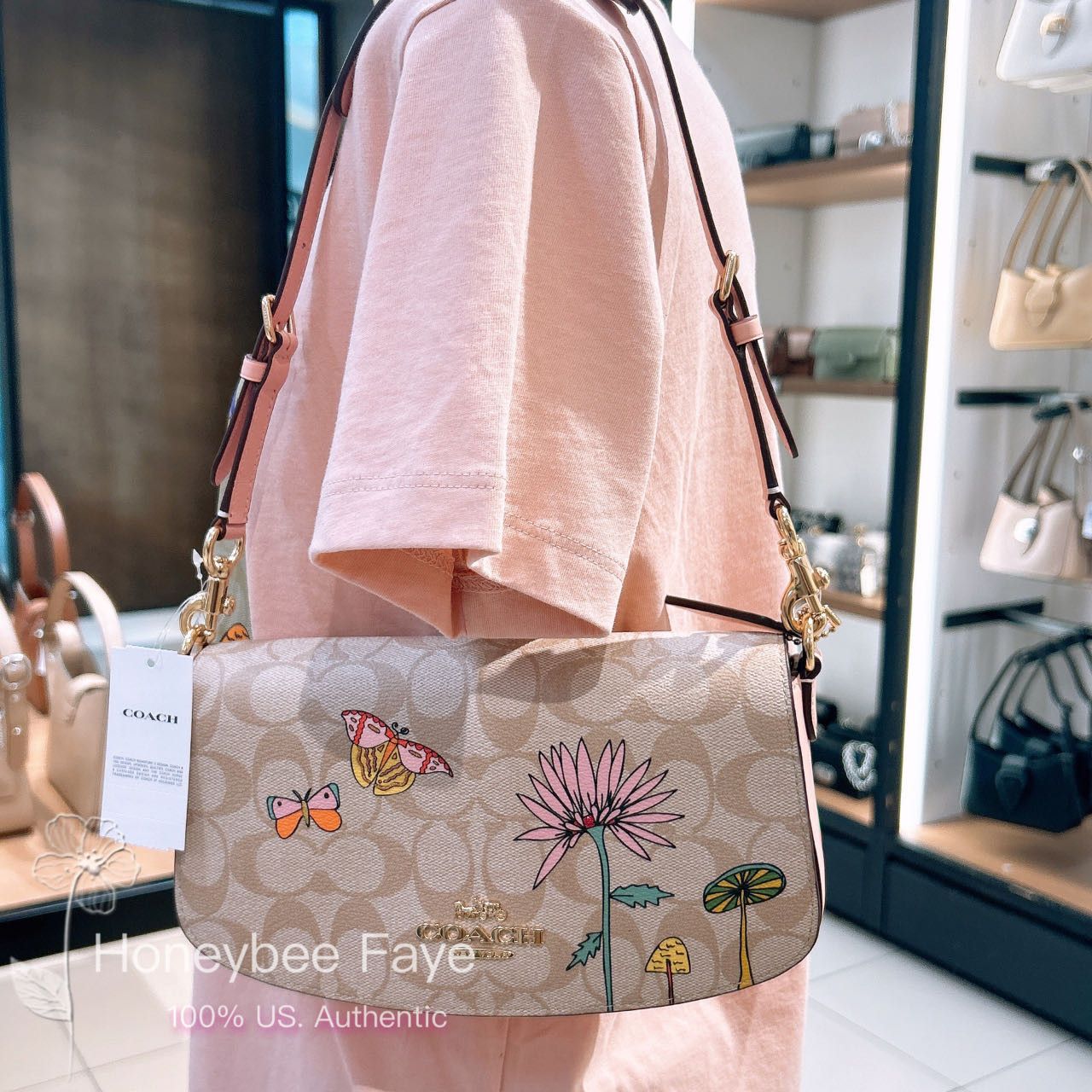 Coach Observed By Us Andrea Shoulder Bag In Signature Canvas Size ONE SIZE - 1 Thumbnail