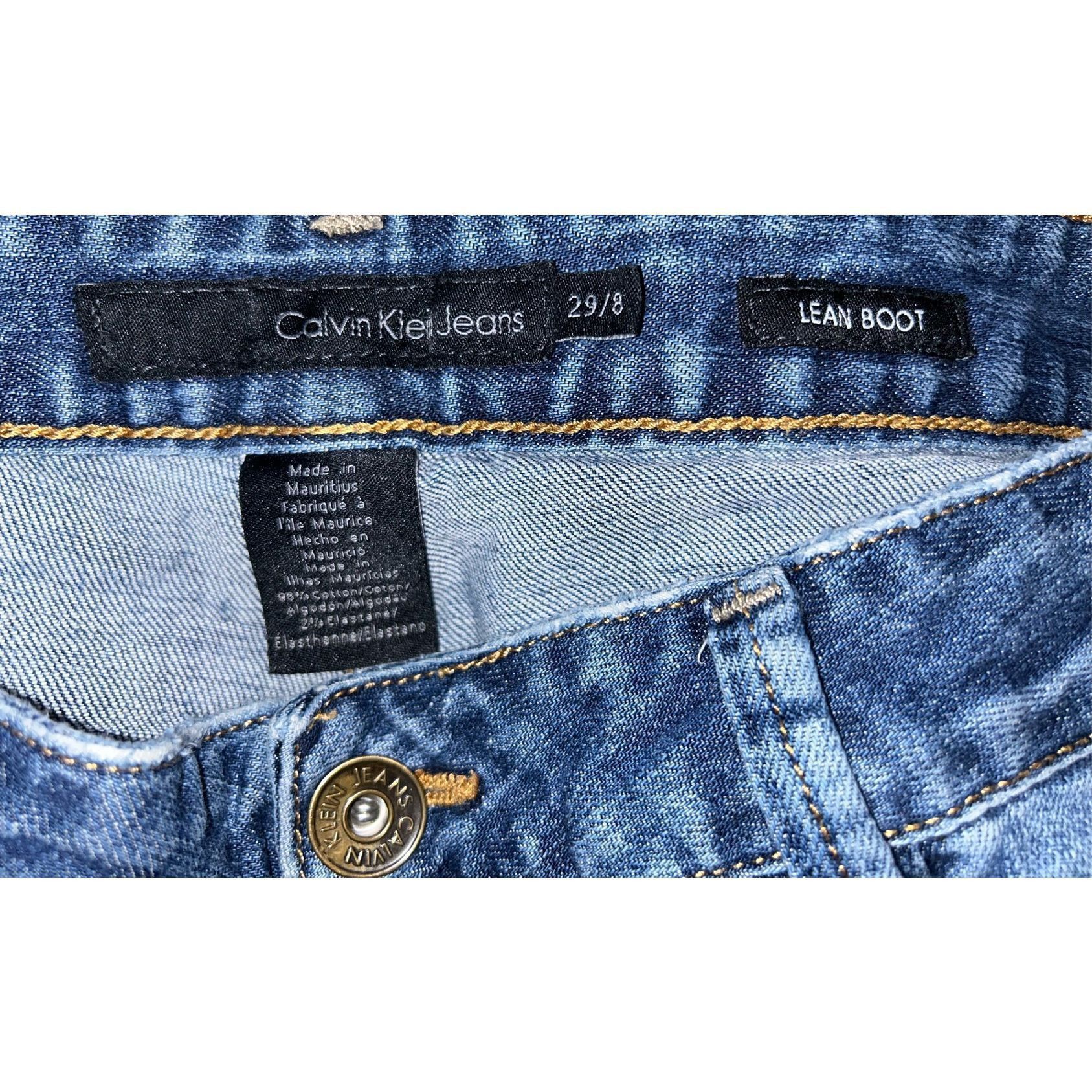Calvin Klein Calvin Klein Jeans Womens Size 29/8 Blue Denim Lean Bootcut Size 29" - 3 Thumbnail