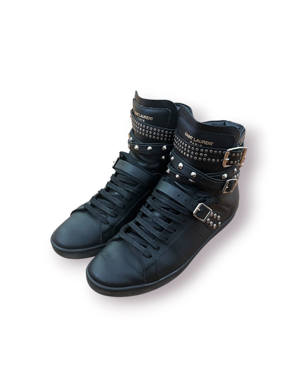 Saint Laurent Paris Saint Laurnet SL/16H belted high tops Size US 8.5 / IT 38.5 - 2 Thumbnail