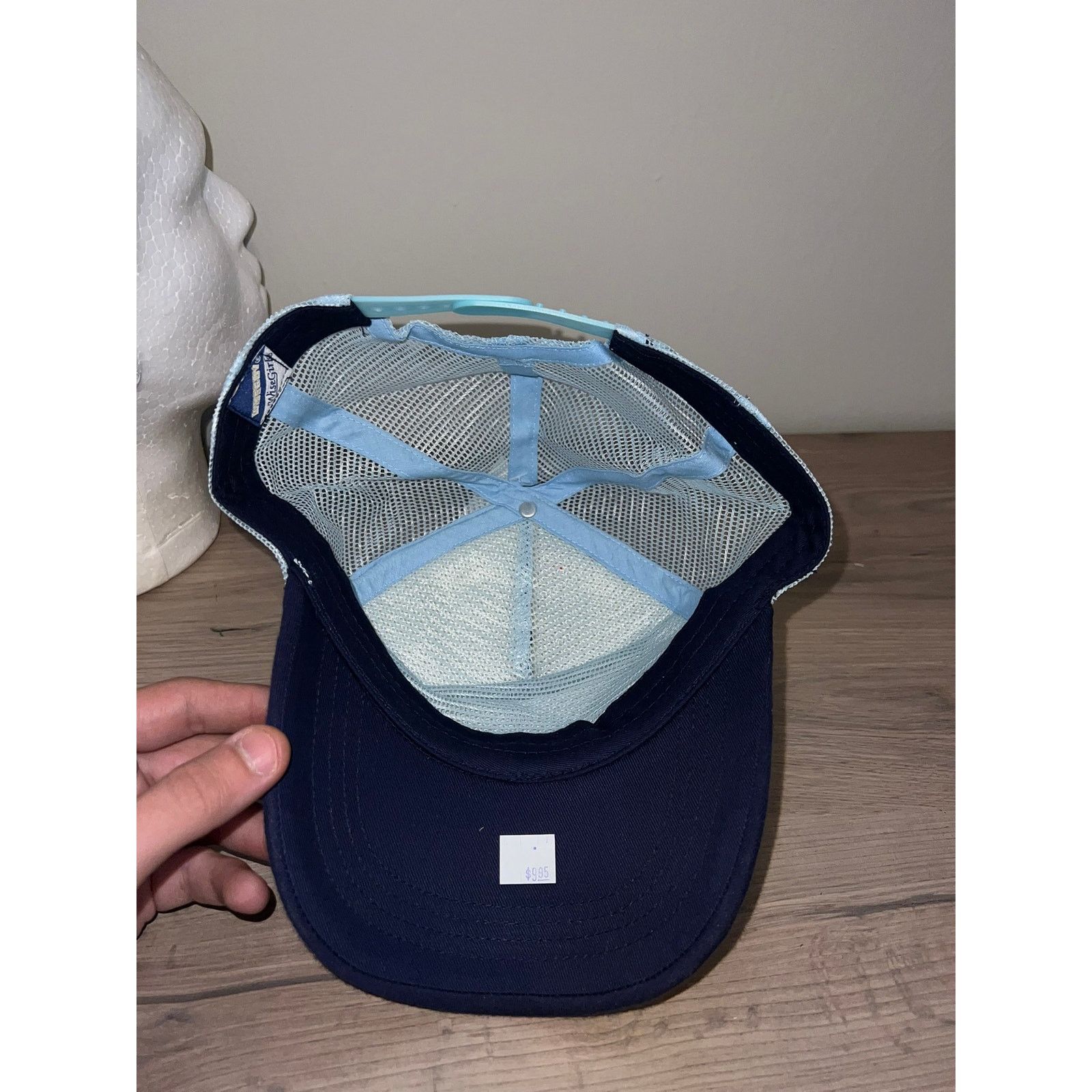 Vintage Y2K Von Sexy Blue Toned Trucker Hat Designer Spoof 2000s OS Size ONE SIZE - 8 Thumbnail