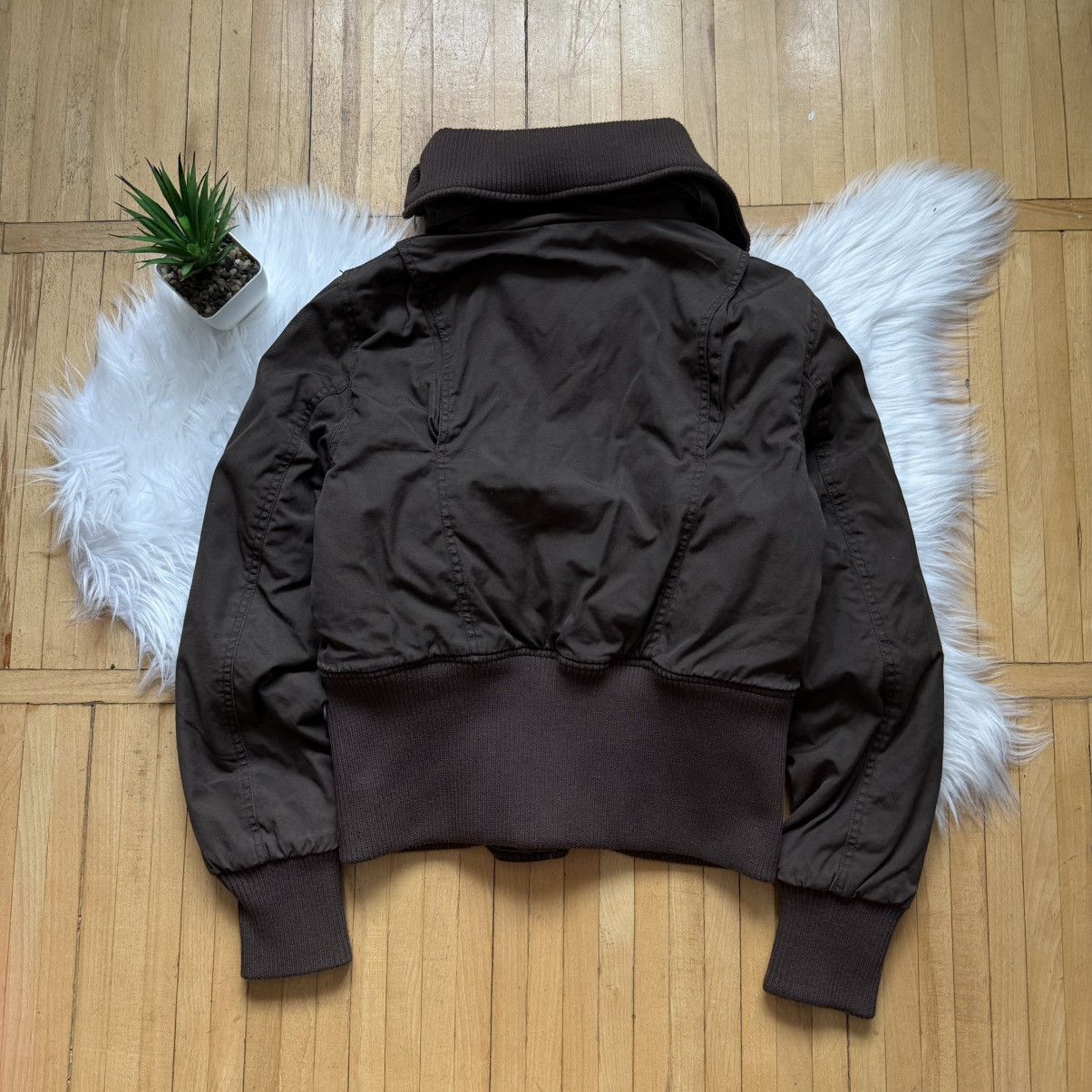 If Six Was Nine 📌 Vintage Crazy Y2K HM Cropped Bomber Jacket Size S / US 4 / IT 40 - 10 Thumbnail