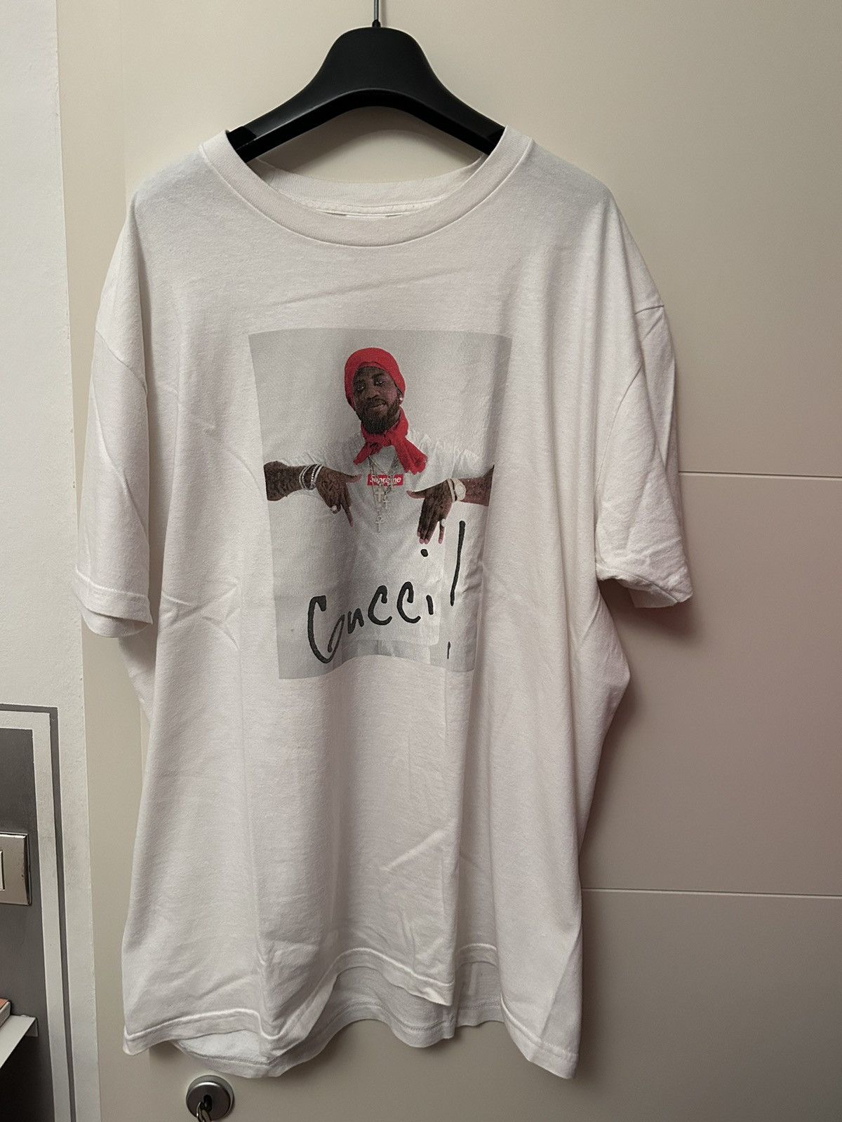 Image of Gucci Mane T Supreme in White, Men's (Size XL)