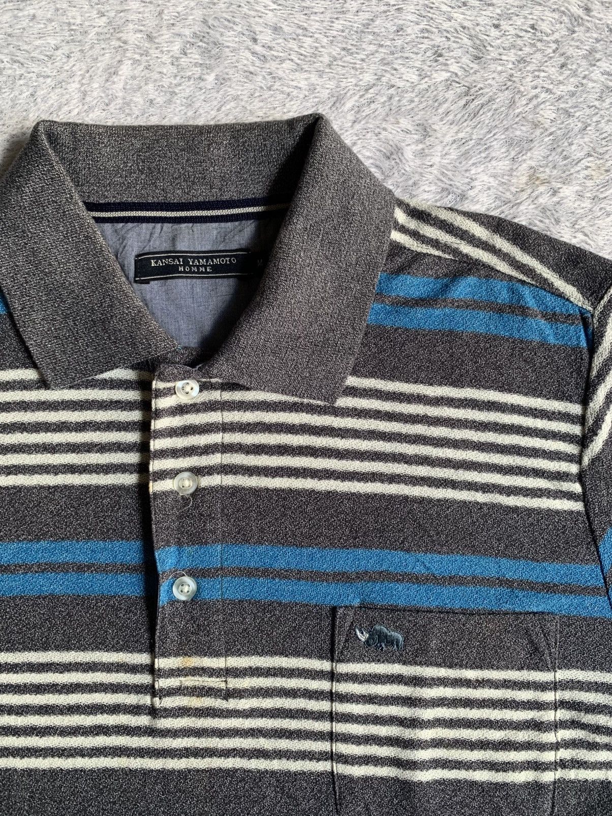 Kansai Yamamoto kansai yamamoto homme stripe pocket with rhino embroidery Size US M / EU 48-50 / 2 - 2 Thumbnail