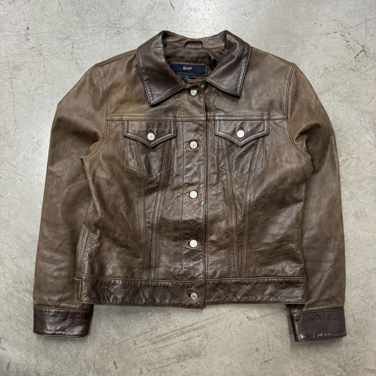 Gap Gap Leather Trucker Jacket Type 3 | Grailed