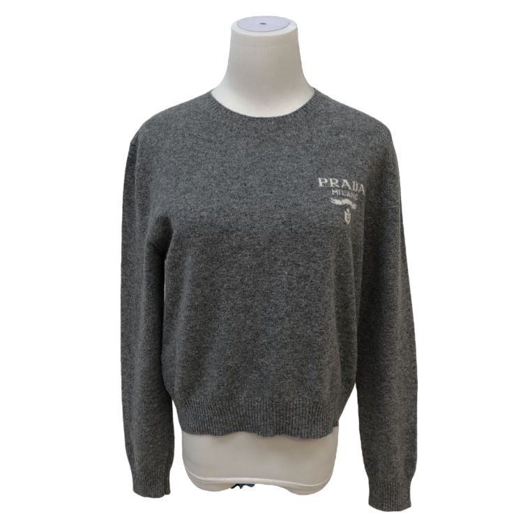 Prada Prada Logo Gray Sweater Size 36 Size XS / US 0-2 / IT 36-38 - 1 Thumbnail