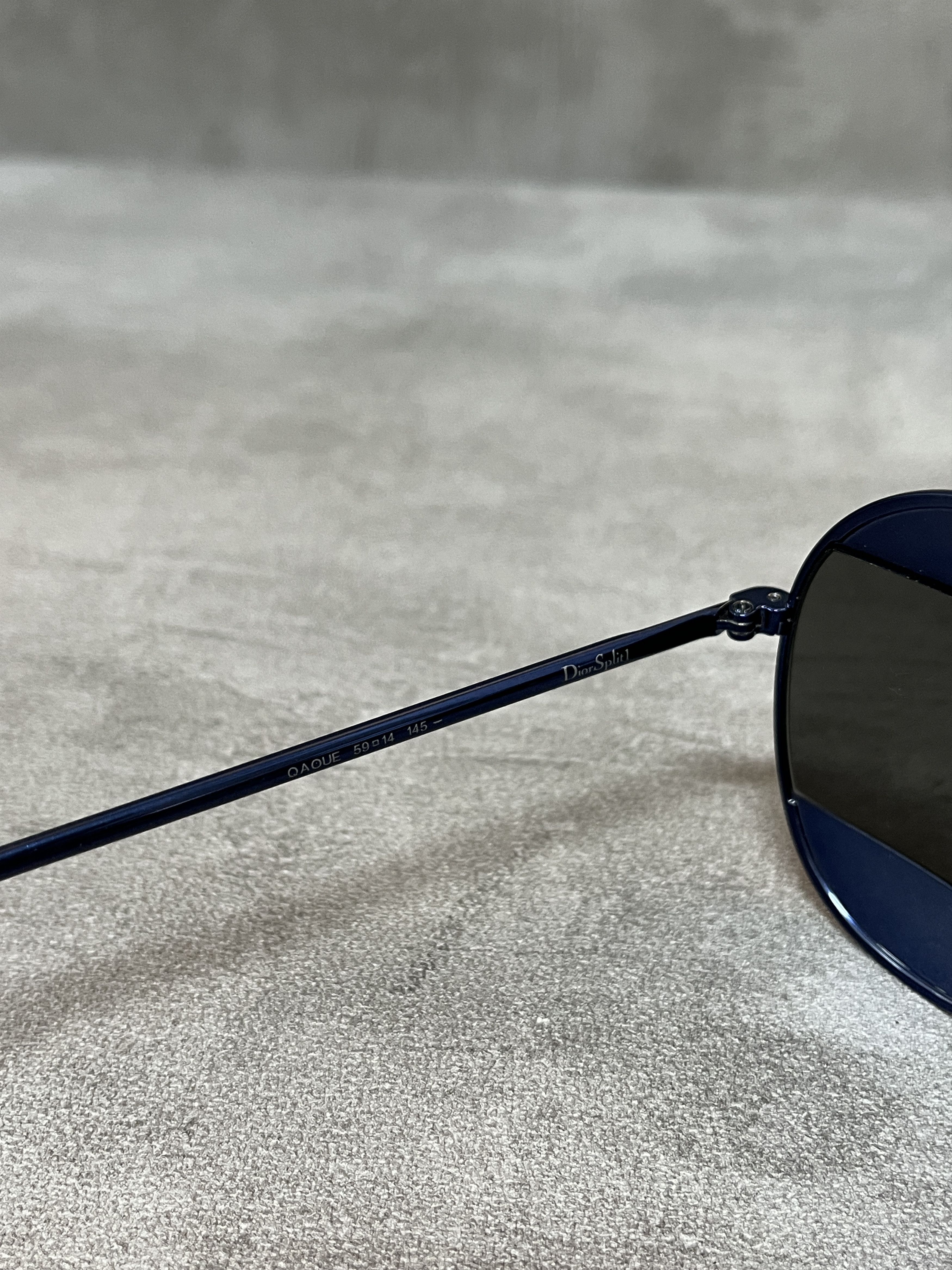 Dior Christian Dior Split 1 Aviator Navy Blue Sunglasses Size ONE SIZE - 4 Thumbnail