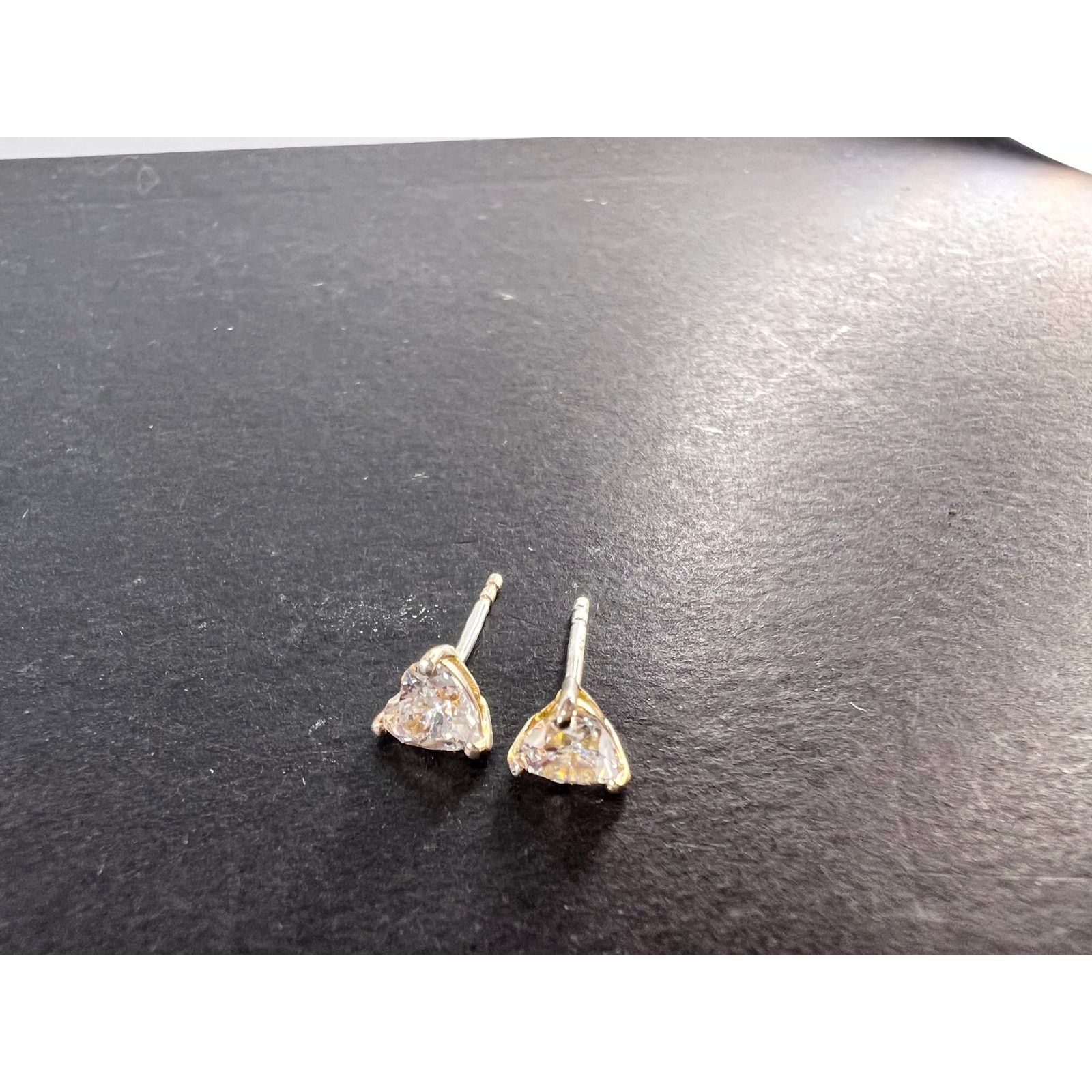 Other Heart shaped CZ stud earrings in sterling silver Size ONE SIZE - 10 Thumbnail