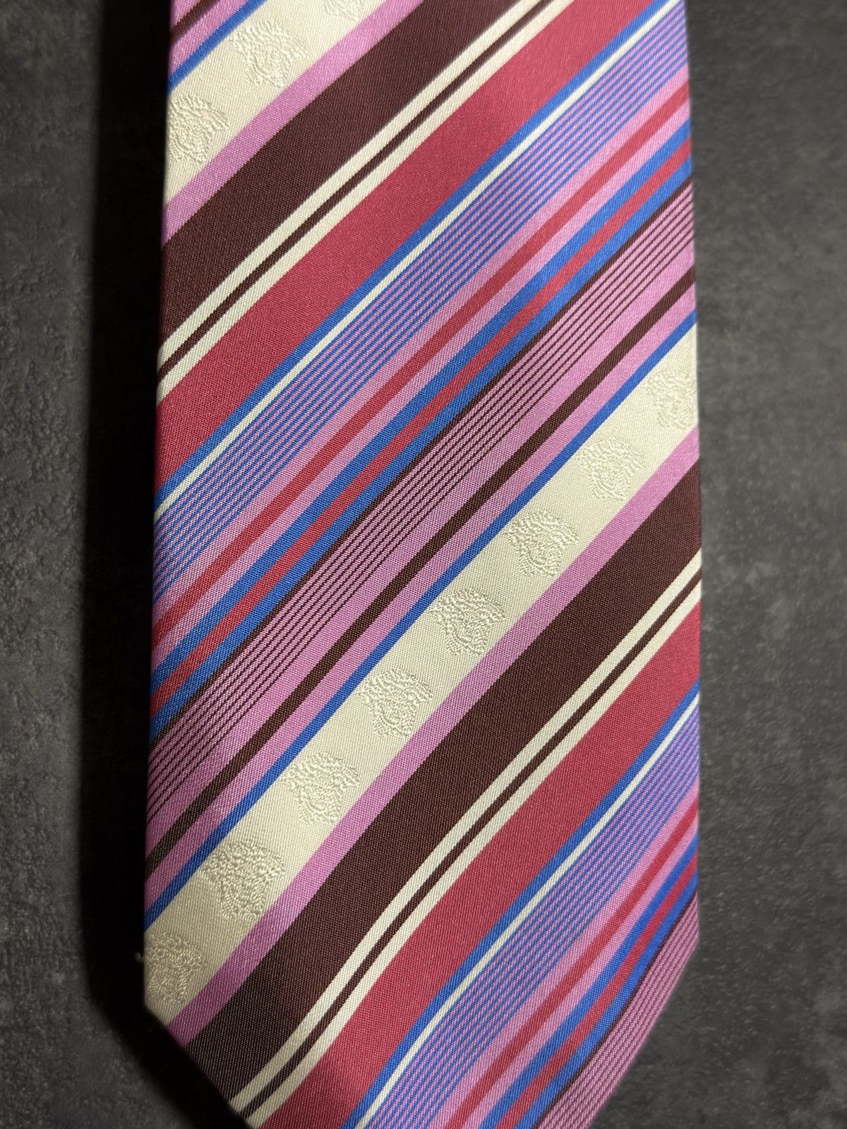 Versace Rare Vintage Versace Medusa Striped Silk Tie ysl gucci prada Size ONE SIZE - 5 Thumbnail