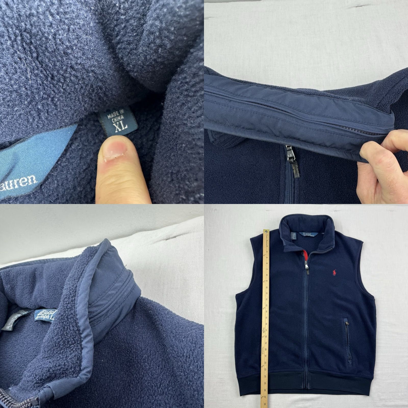 Polo Ralph Lauren Vintage Polo Ralph Lauren Fleece Vest Adult XL Blue Collar Hood Full Zip 90s Size US XL / EU 56 / 4 - 8 Thumbnail