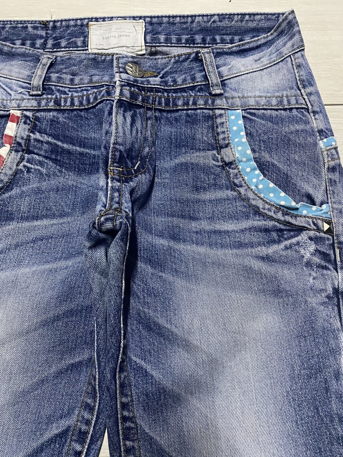 Japanese Brand Vintage Japanese Brand Lolita Embroidery Robot Spike Jeans Size US 31 - 8 Thumbnail